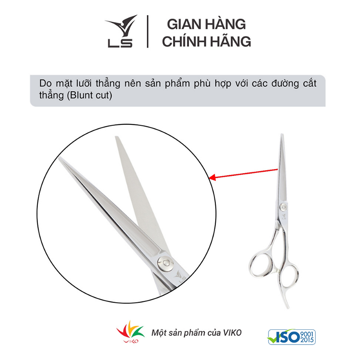 Kéo cắt tóc Viko LS CB13/6.0 bảo hành 2 năm_thumbnail_6