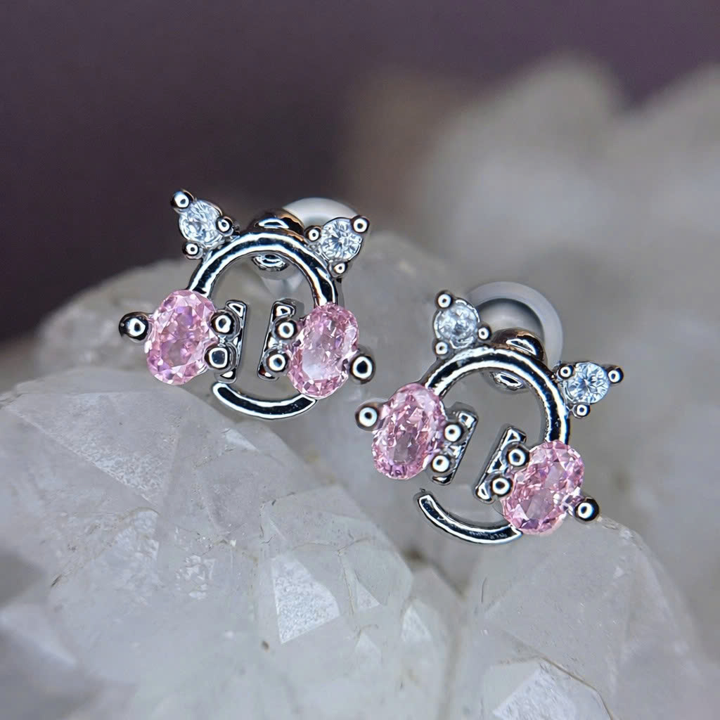 khuyên kiểu tai nghe hồng bi