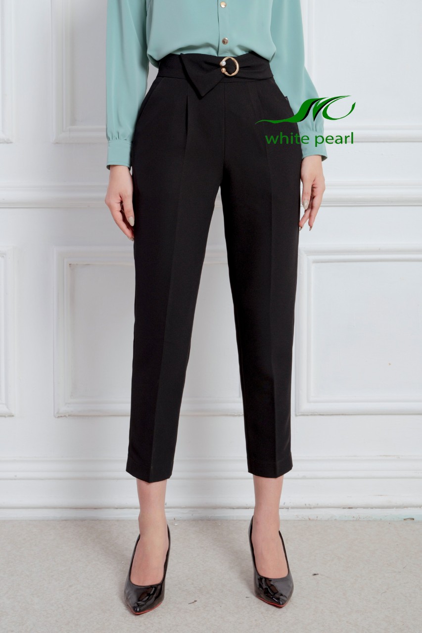 Quần âu nữ baggy cạp nơ thời trang công sở cao cấp White Pearl_thumbnail_2