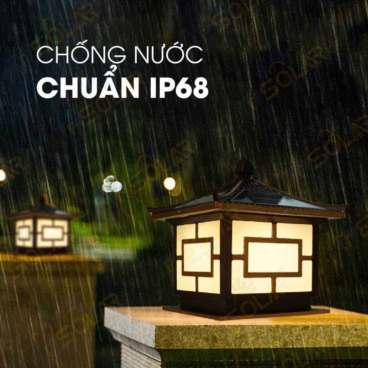 Đèn trụ cổng mái ngói nâng cấp năng lượng mặt trời (TP-TC25 / TP-TC30))_thumbnail_7