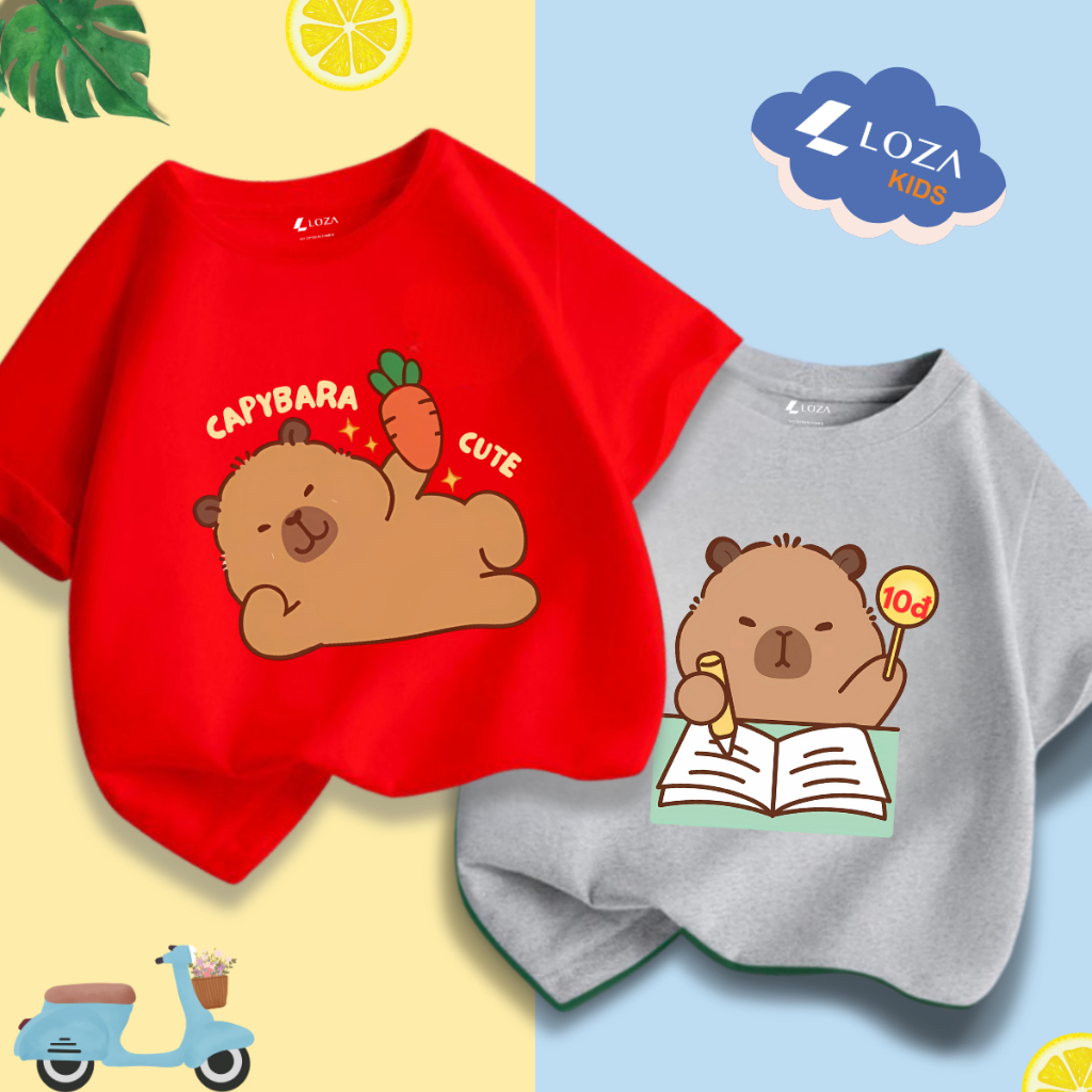 Áo thun bé trai in hình Capybara nhiều mẫu - Loza Kids CA006_thumbnail_13