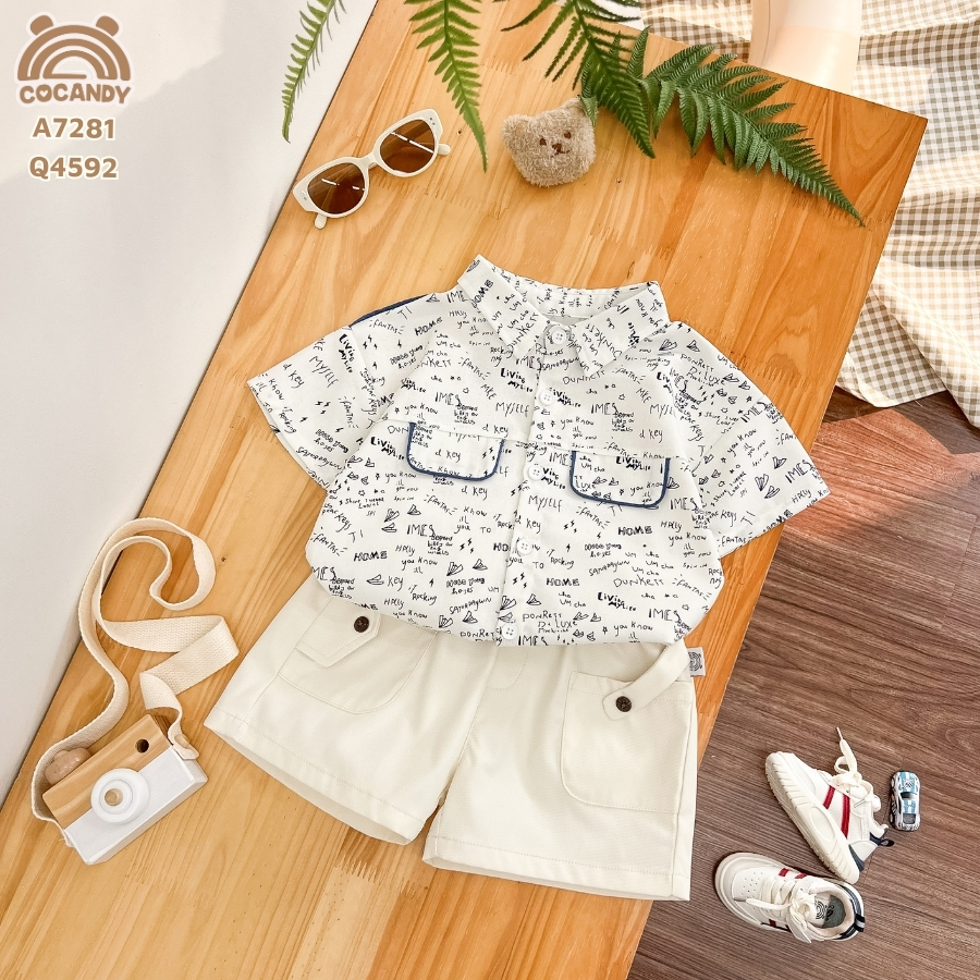 Quần cộc kaki BE SÁNG túi ốp kiểu 2 bên_thumbnail_1