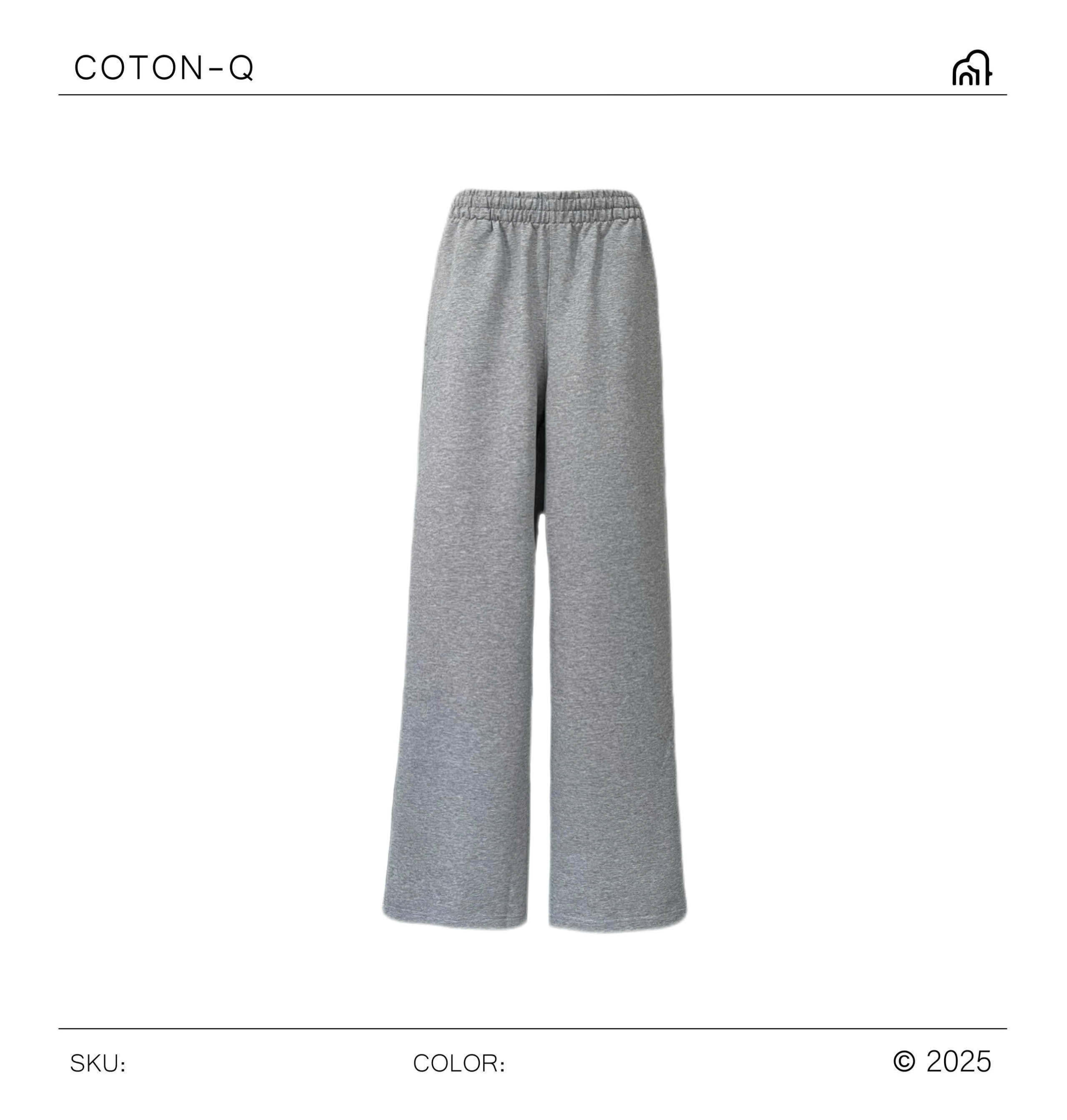 HQ289 Quần suông lưng thun ( XÁM )