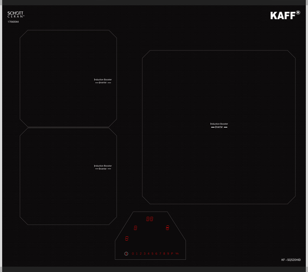 Toàn cảnh - Bếp từ Kaff KF-SQ520HID - nhập khẩu nguyên chiếc từ CHLB Đức