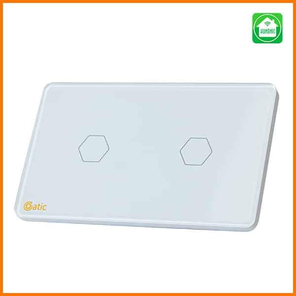 Công tắc cảm ứng WiFi Hunonic Datic 2 Nút, màu Trắng_thumbnail_2