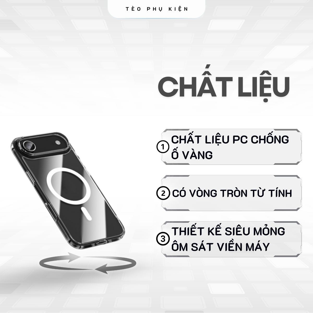 Ốp lưng ip 17 trong suốt,có vòng tròn từ tính,siêu mỏng,chống rơi,thiết kế đơn giản_thumbnail_3