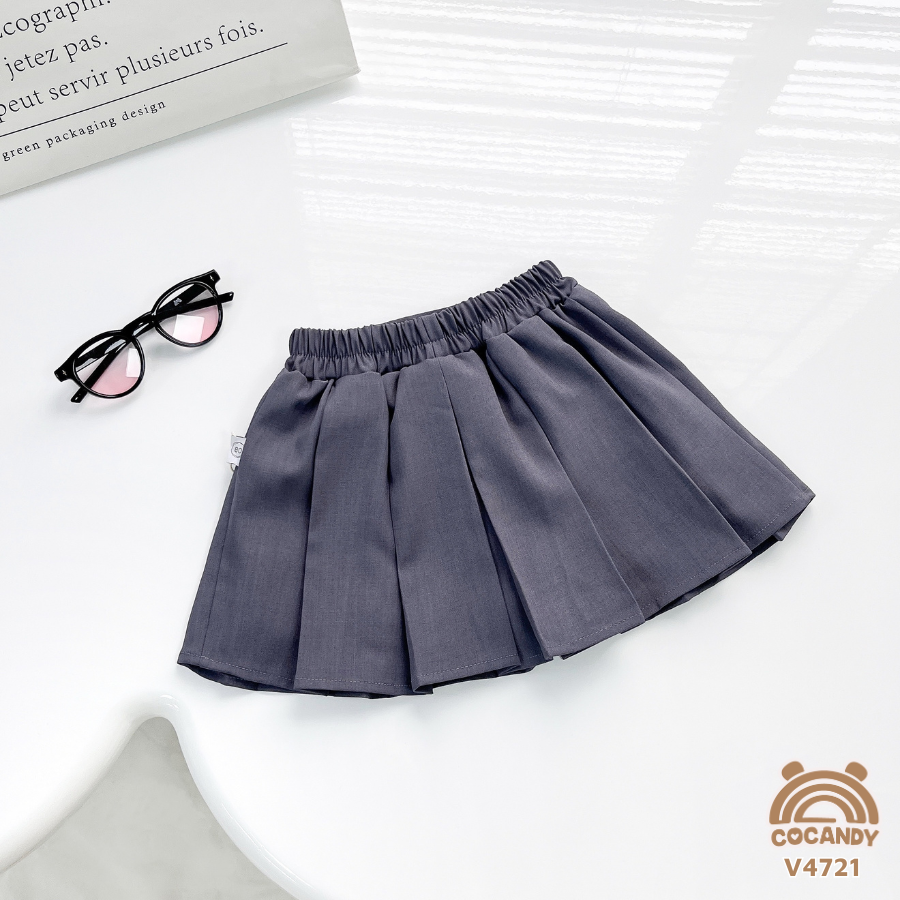 Chân váy GHI ĐẬM xếp ly 1 nơ_thumbnail_3