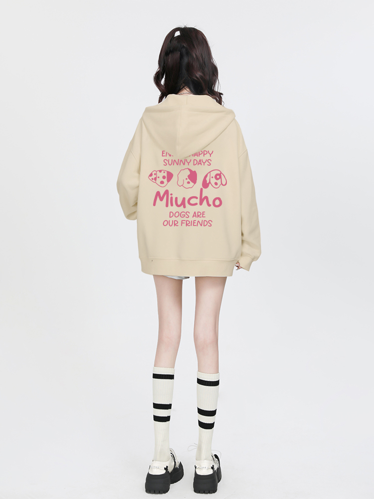 Áo hoodie zip local brand HZD1582 Miucho vải nỉ chân cua dày dặn mủ rộng in mix_thumbnail_3
