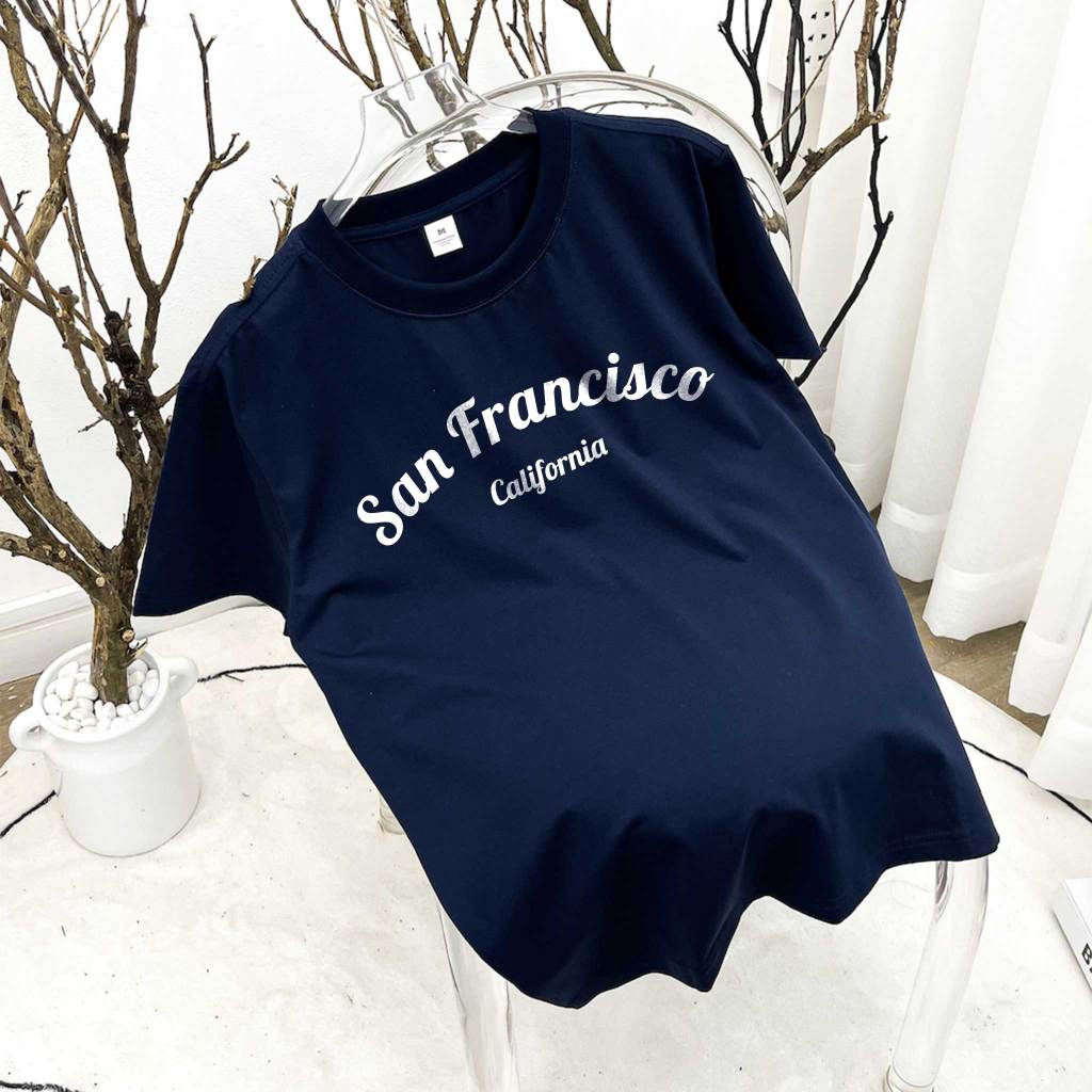 Áo thun nữ form vừa regular ARD540 Miucho Chic cotton cổ tròn in typography_thumbnail_7