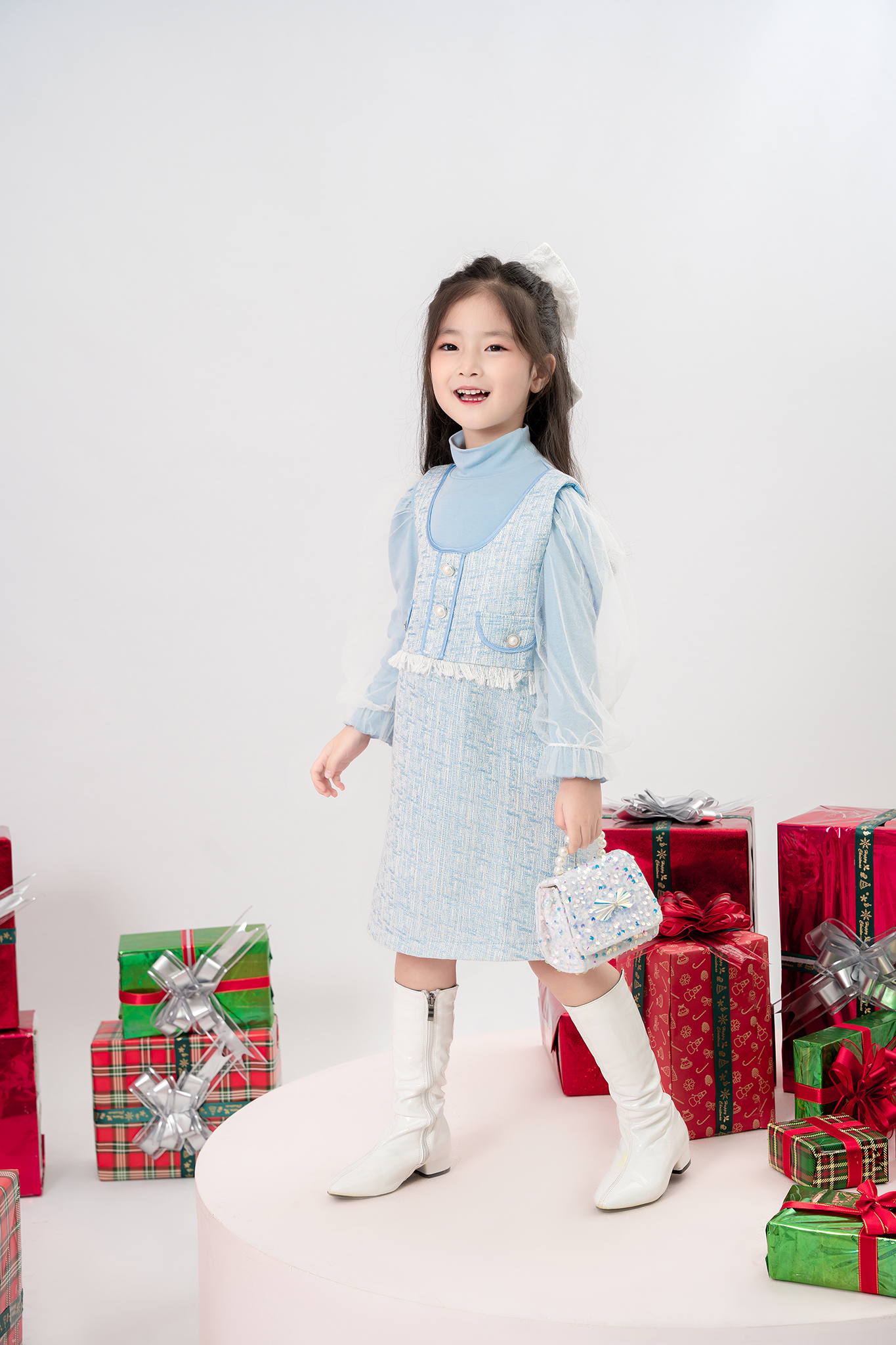 Áo cổ lọ phối tay lưới_thumbnail_2