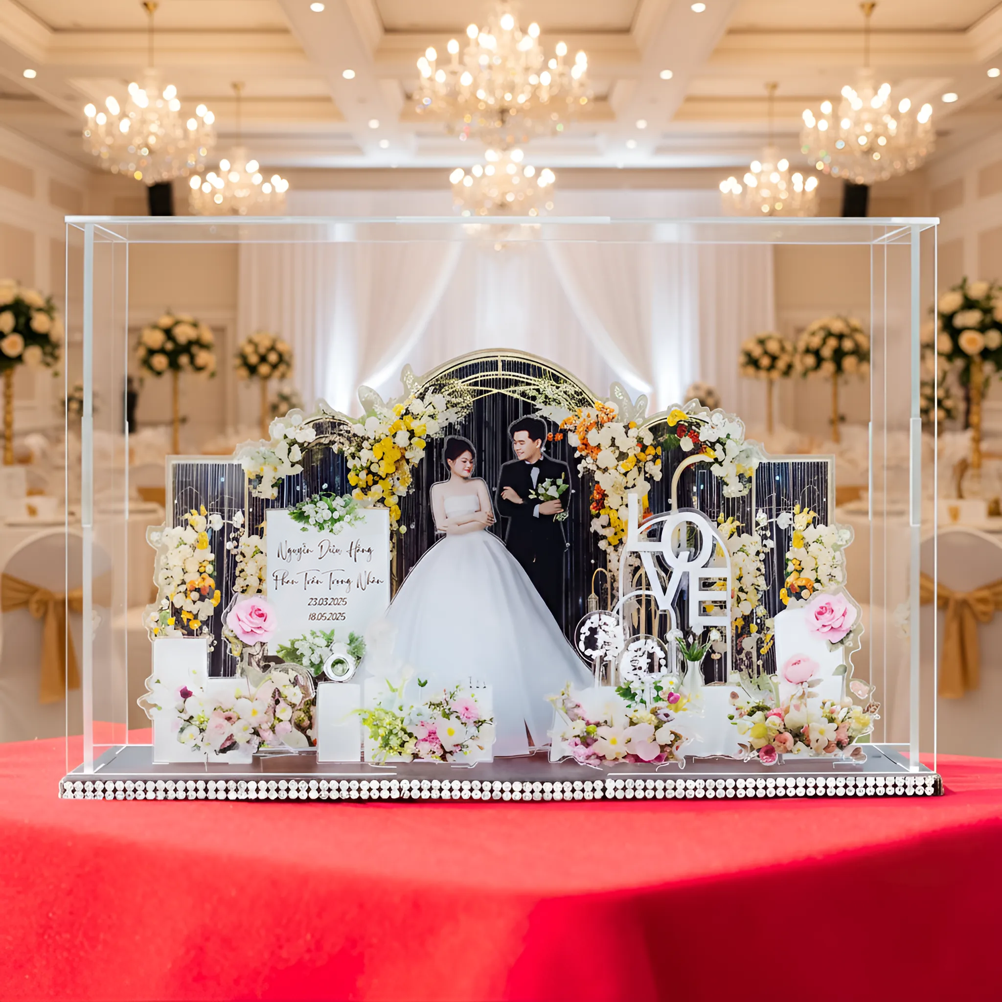 Standee Đám Cưới – Mô Hình Mica 3D Trang Trí, In Ảnh Theo Yêu Cầu, Quà Cưới Decor (Tặng Hộp+ Túi) - Size tính theo chiều ngang_thumbnail_15