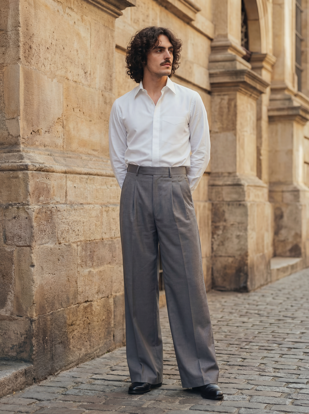 SILENT FLUID WIDE-LEG TROUSER