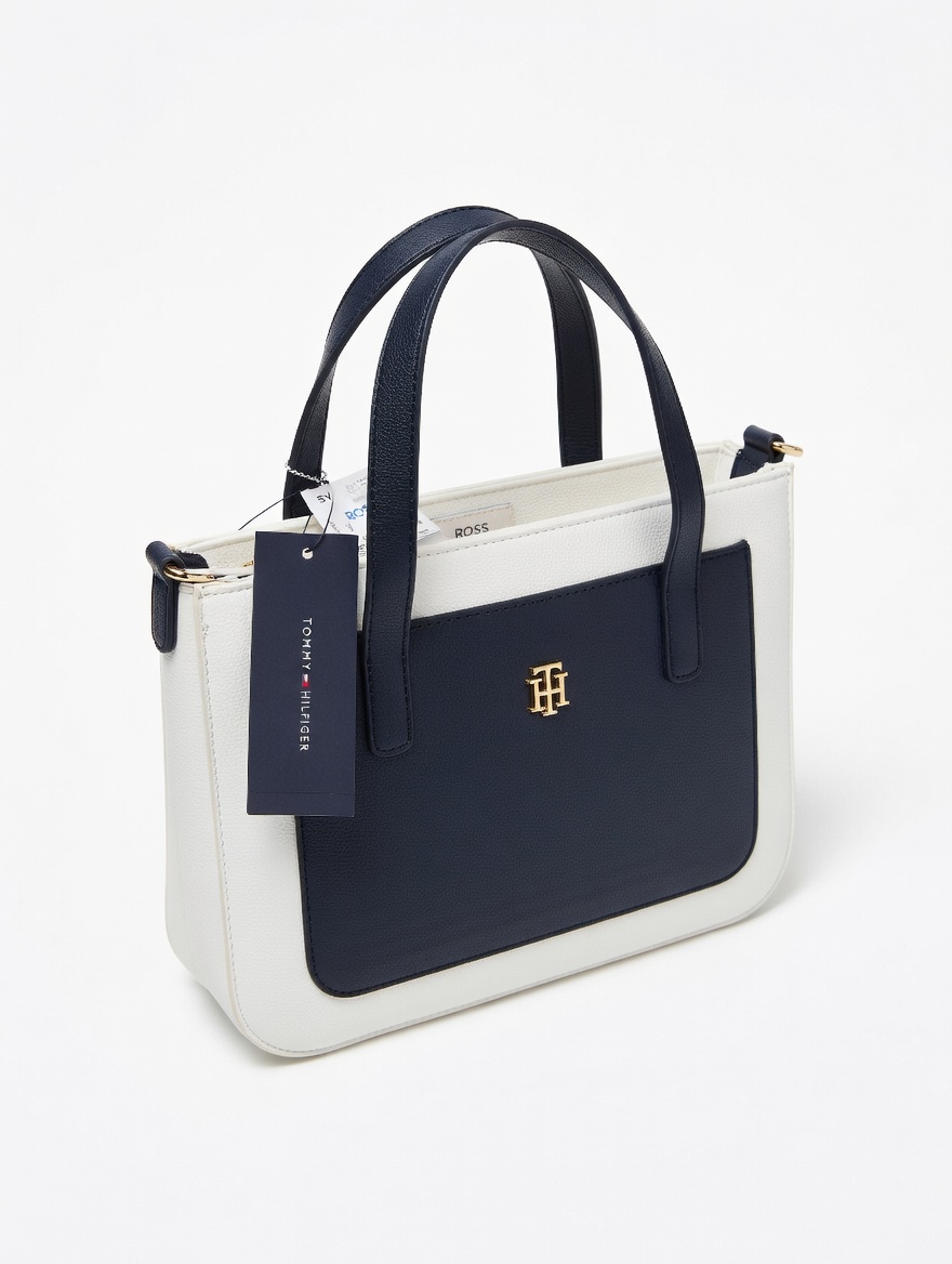 Túi Xách Nữ Tommy Hilfiger Phối Trắng – Xanh Navy, Thanh Lịch Chuẩn Hàng Hiệu