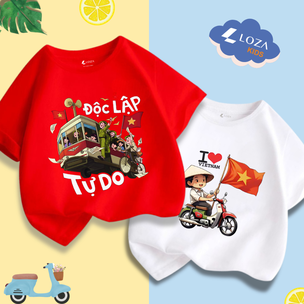 Áo phông in hình  'Độc lập tự do' cho bé - Loza Kids AT002VN_thumbnail_2