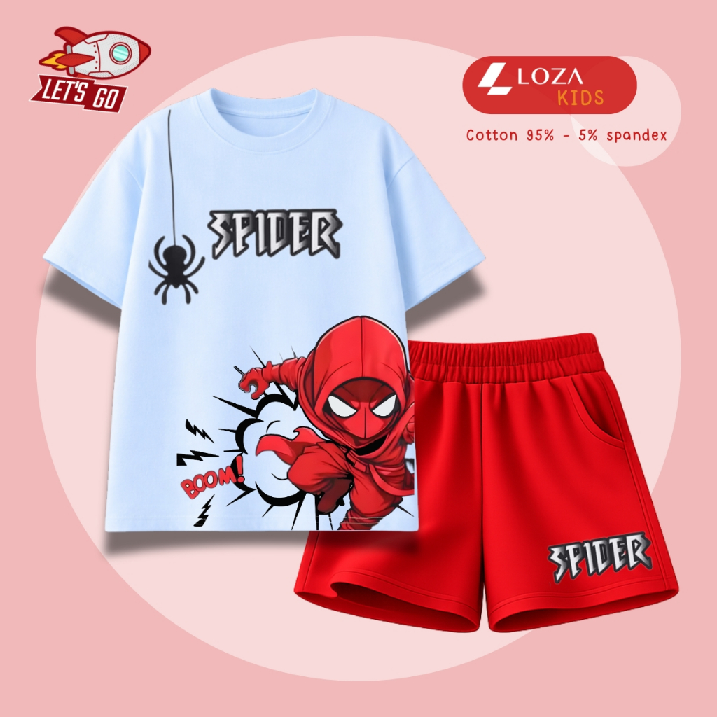 Set bộ bé trai hình Spiderman Boom -  Loza Kids SB639_thumbnail_2