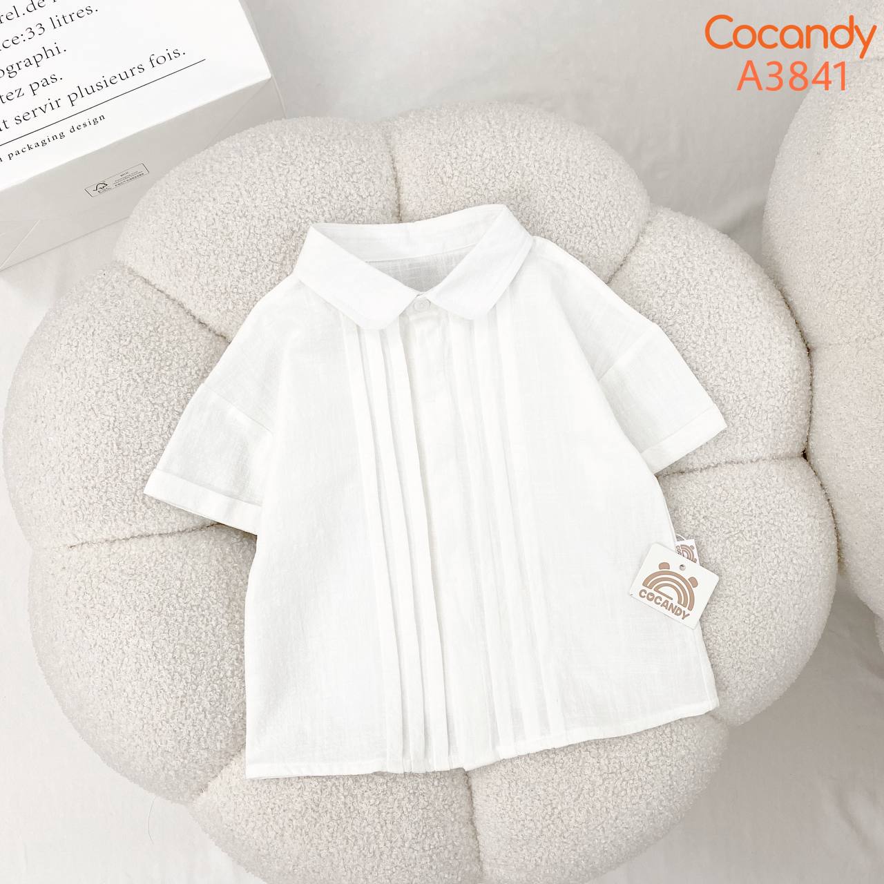 Áo cộc sơ mi  TRẮNG linen cúc nẹp_thumbnail_0