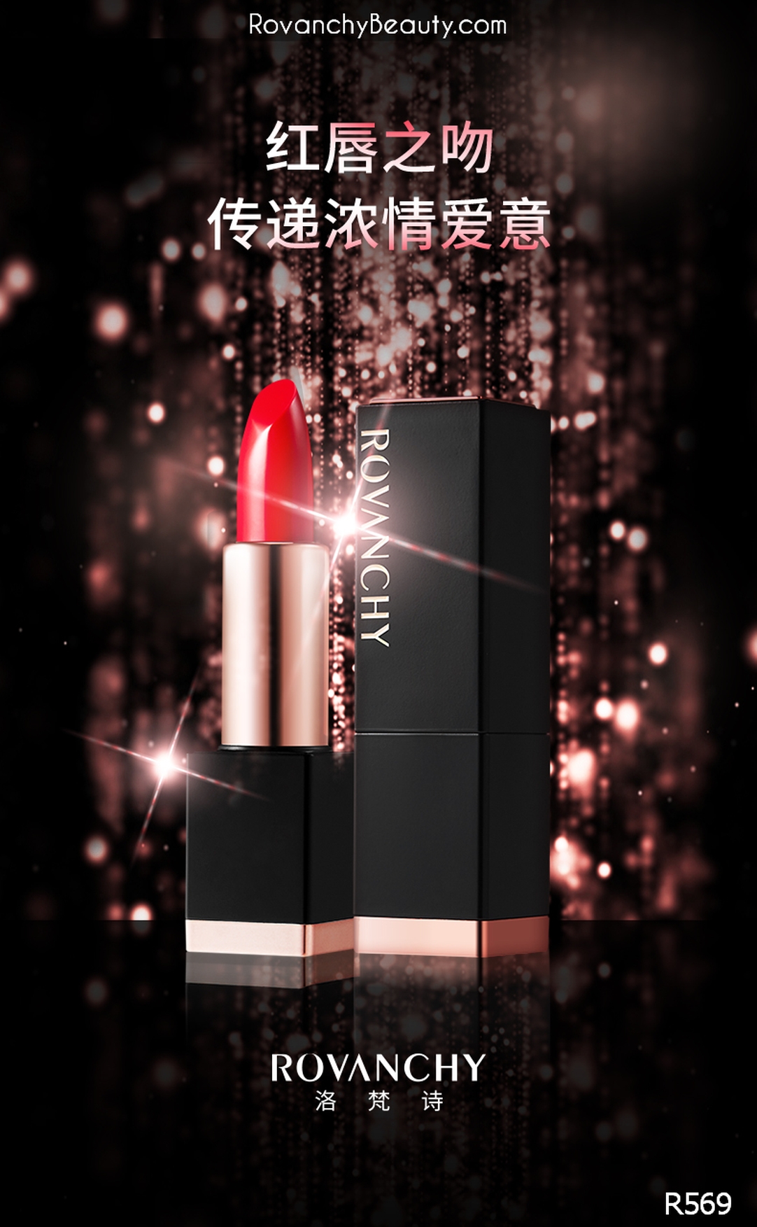 Son môi cao cấp R569 ROVANCHY - Đỏ quyến rũ, dưỡng môi mềm mịn, nhiều màu sắc lựa chọn (3.8g)_thumbnail_5