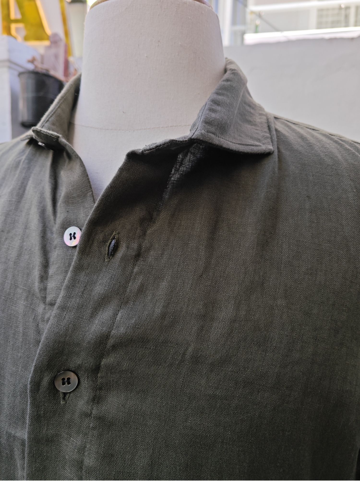 Sơ mi 100% linen tay dài cổ kiểu Ý_thumbnail_3