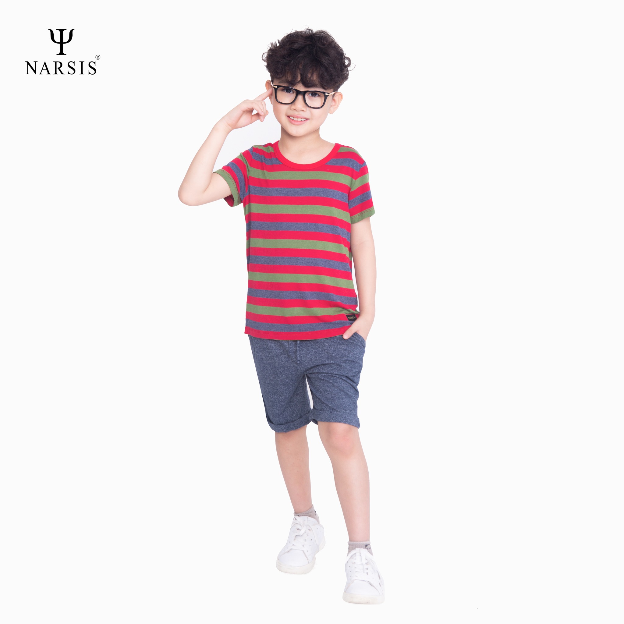 BỘ HÈ BÉ TRAI KE0005 NARSIS CHẤT LIỆU THOÁNG MÁT, DỄ CHỊU, THOẢI MÁI CẢ NGÀY, DỄ VẬN ĐỘNG_thumbnail_3