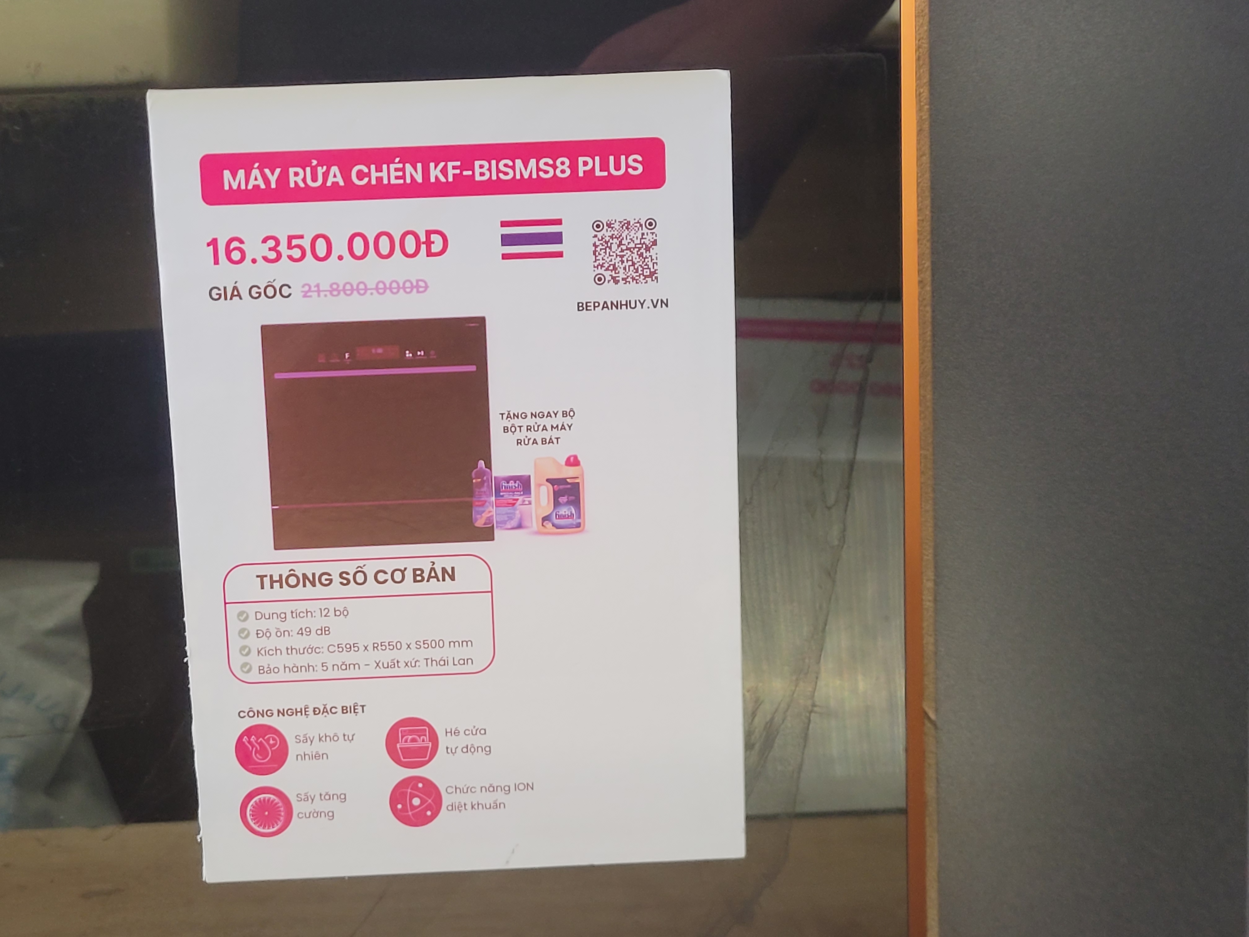Máy rửa bát KF-BISMS8 Plus Trưng bày