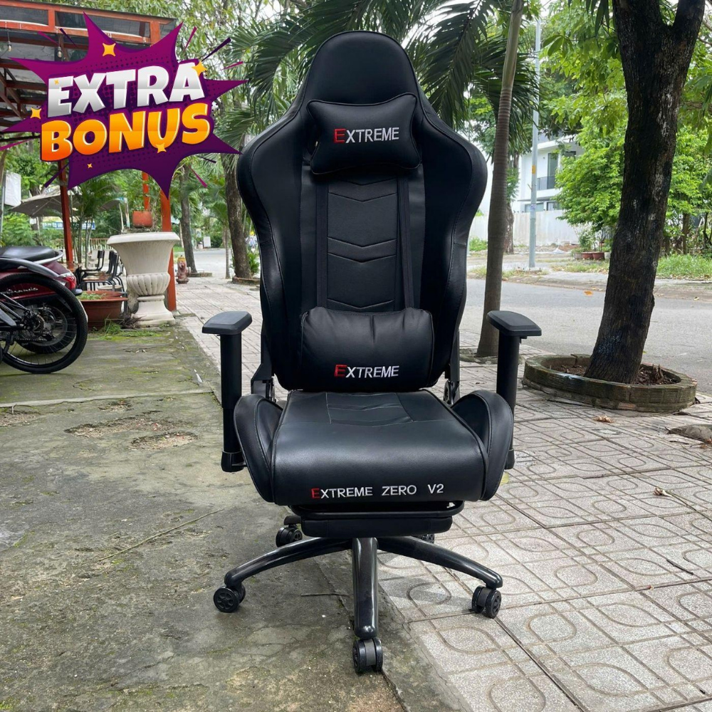 Ghế Gaming Extreme Zero V2 Cao Cấp – Da PU Thoáng Khí, Ngả 180°, Thư Giãn Tối Đa, Chinh Phục Mọi Trận Đấu