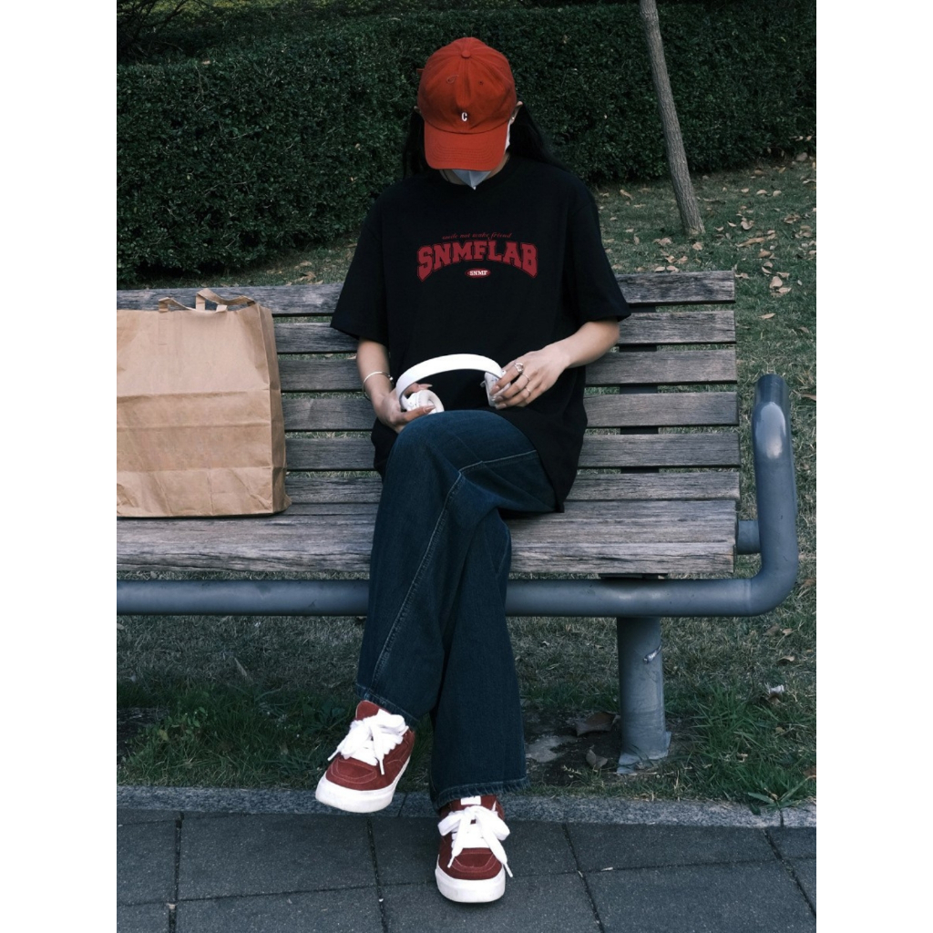 Áo thun nữ form rộng chữ SNMFLAB trẻ trung local brand WE TEE - WU0991