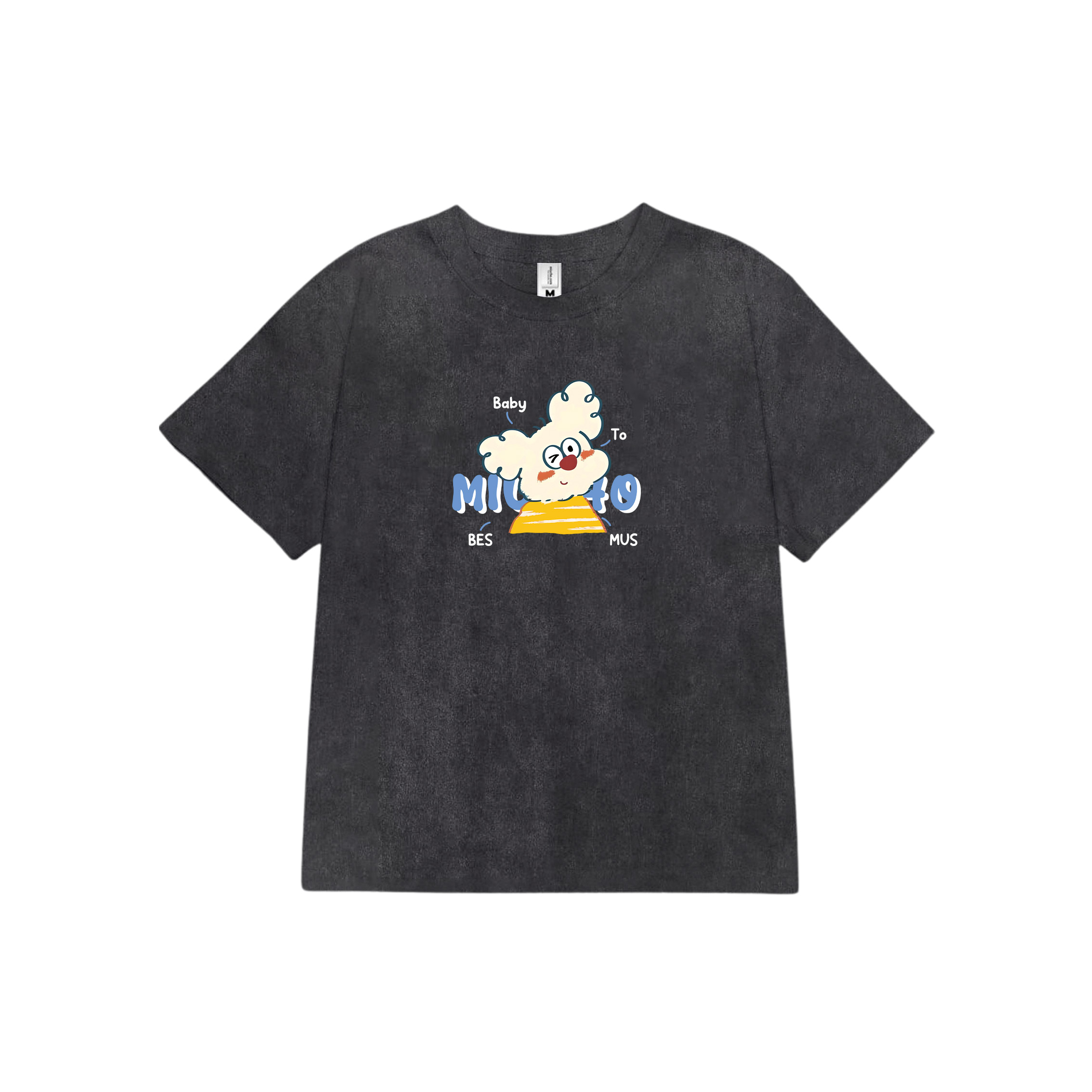 Áo baby tee in hình dễ thương ABD2453 Miucho vải cotton 4c thoáng mát cổ tròn in mix