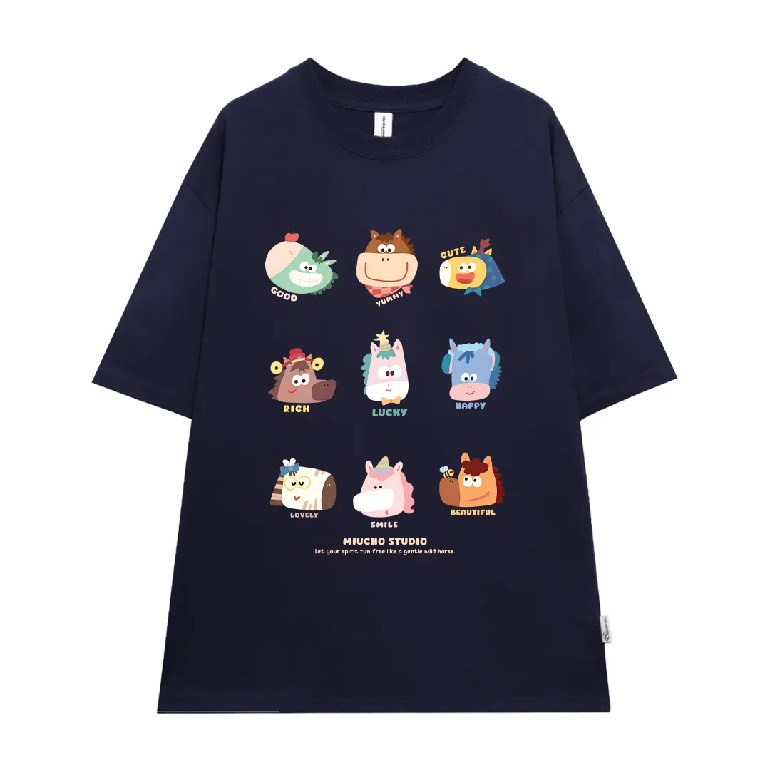 Áo thun Tết Bính Ngọ form rộng Miucho chất vải dày dặn thoáng mát hoạt hình in mix 2877_thumbnail_11