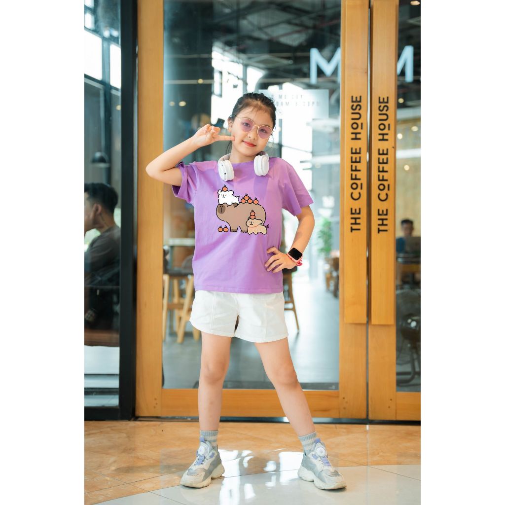 Áo thun capyabara và 2 cún cho bé gái  từ 15-40kg - Áo thun bé gái Loza Kids AT2770_thumbnail_10