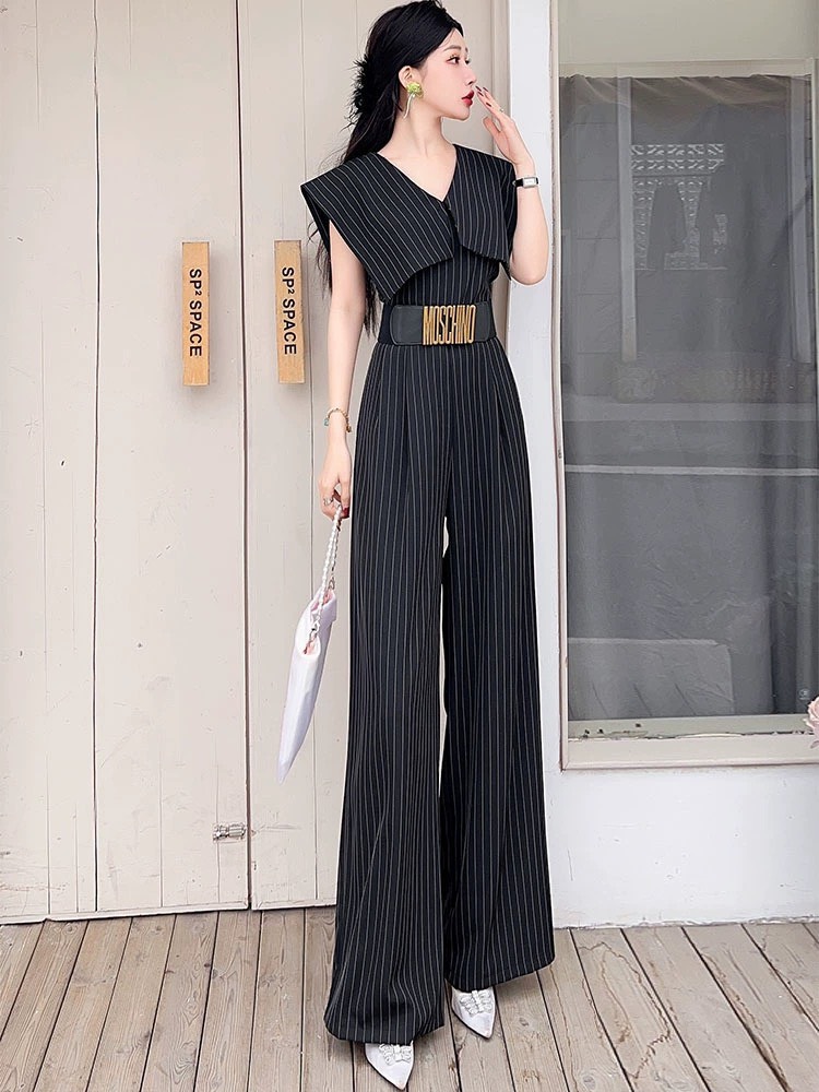 Jumpsui dài kẻ sọc cổ thủy thủ tôn dáng_thumbnail_2