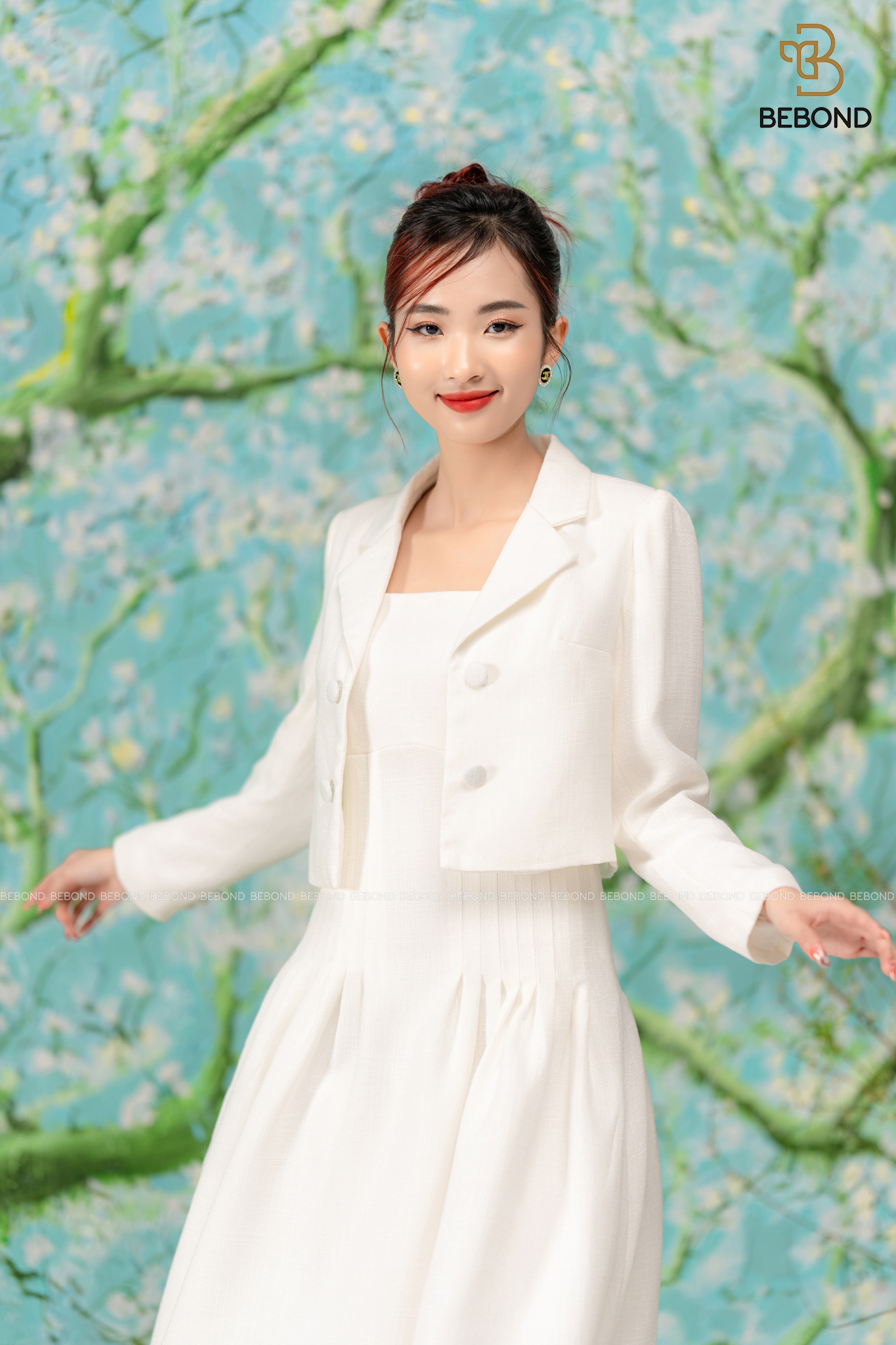 Set Vest dạ tweed Laura màu TRẮNG_thumbnail_3