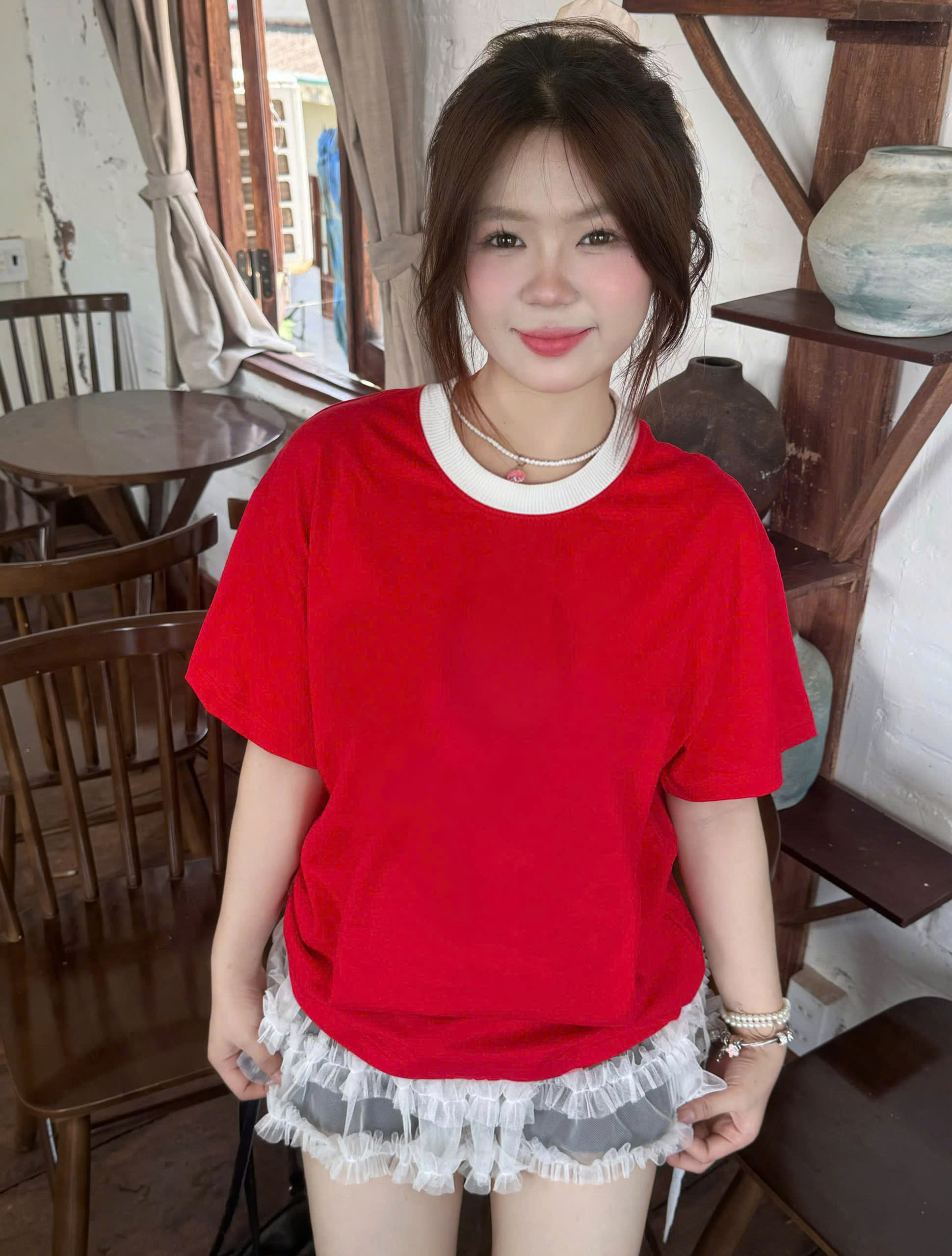 Áo thun boxy trơn phối cổ mix màu Miucho vải dày dặn thoáng mát ATT00069_thumbnail_3