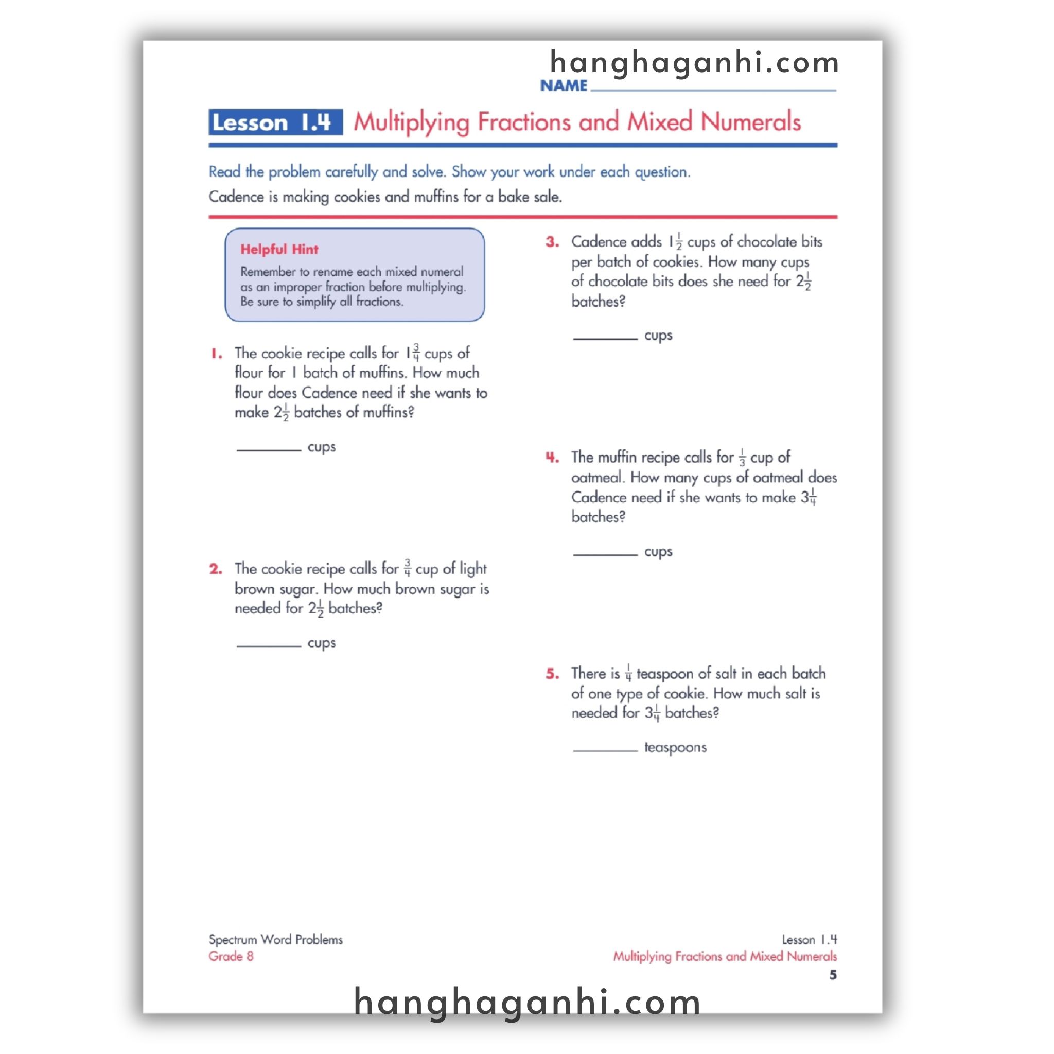Sách Spectrum Word Problems Workbook Grade 8_thumbnail_10