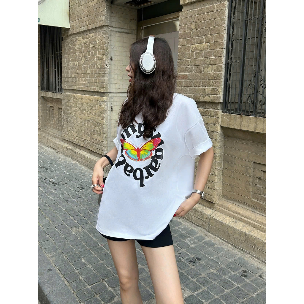 Áo thun nữ form rộng local brand WE TEE hình bướm màu sắc cá tính - WU0986 WU0986