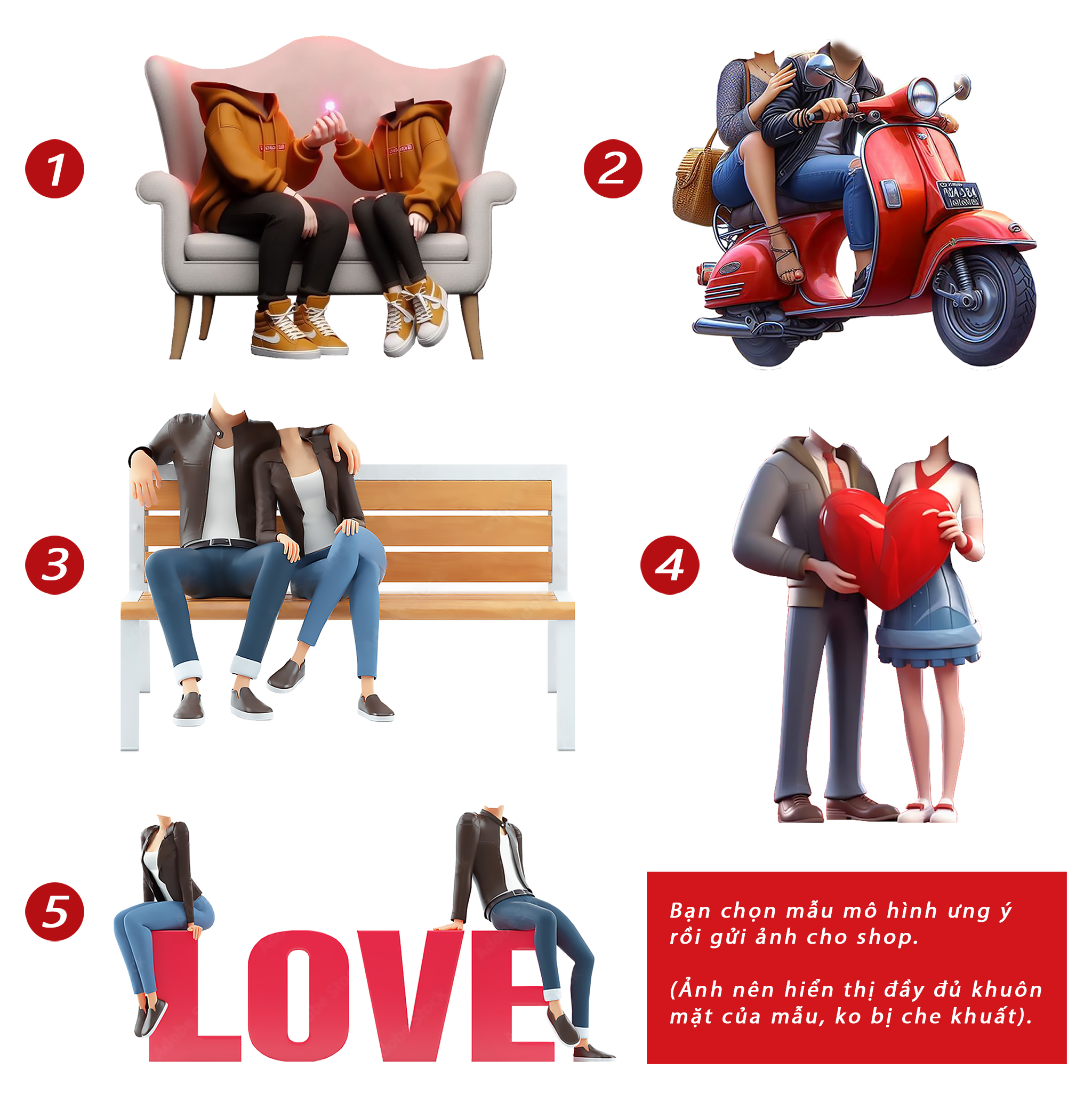 Mô Hình Mica Ghép Mặt - In Theo Yêu Cầu, Quà Tặng Vui Nhộn, Trang Trí Để Bàn_thumbnail_2