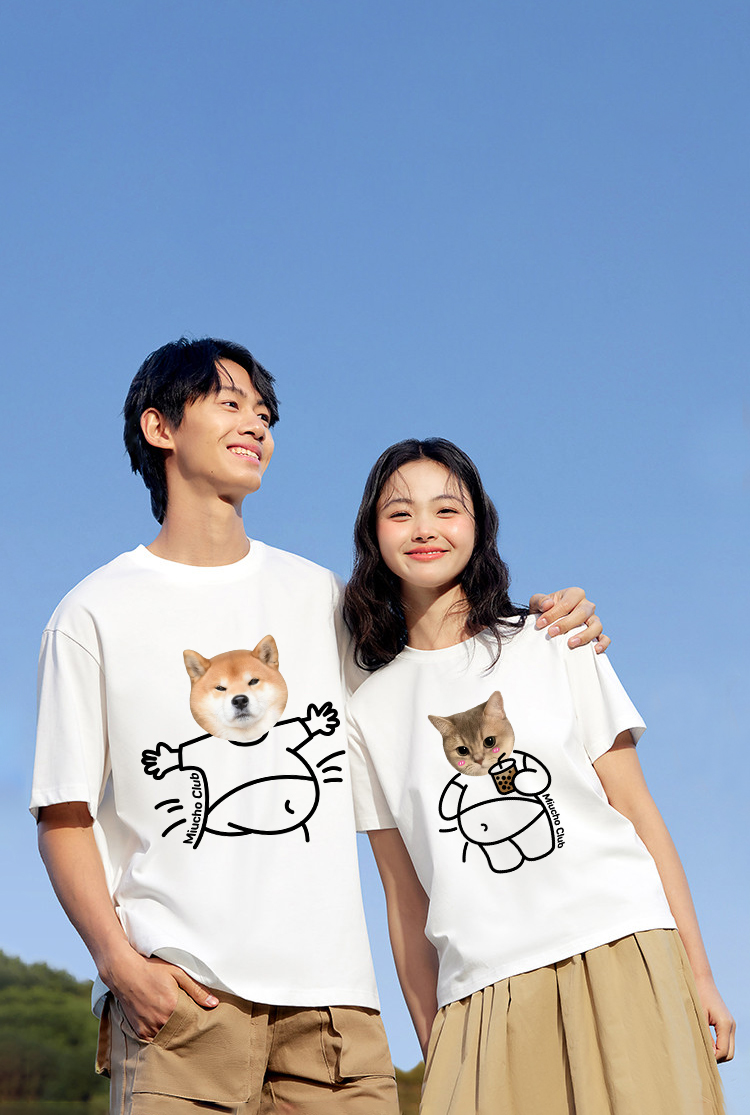 Áo thun cặp nam nữ đôi form rộng vải cotton co giãn thoáng mát ATD1674 Miucho in mix_thumbnail_2