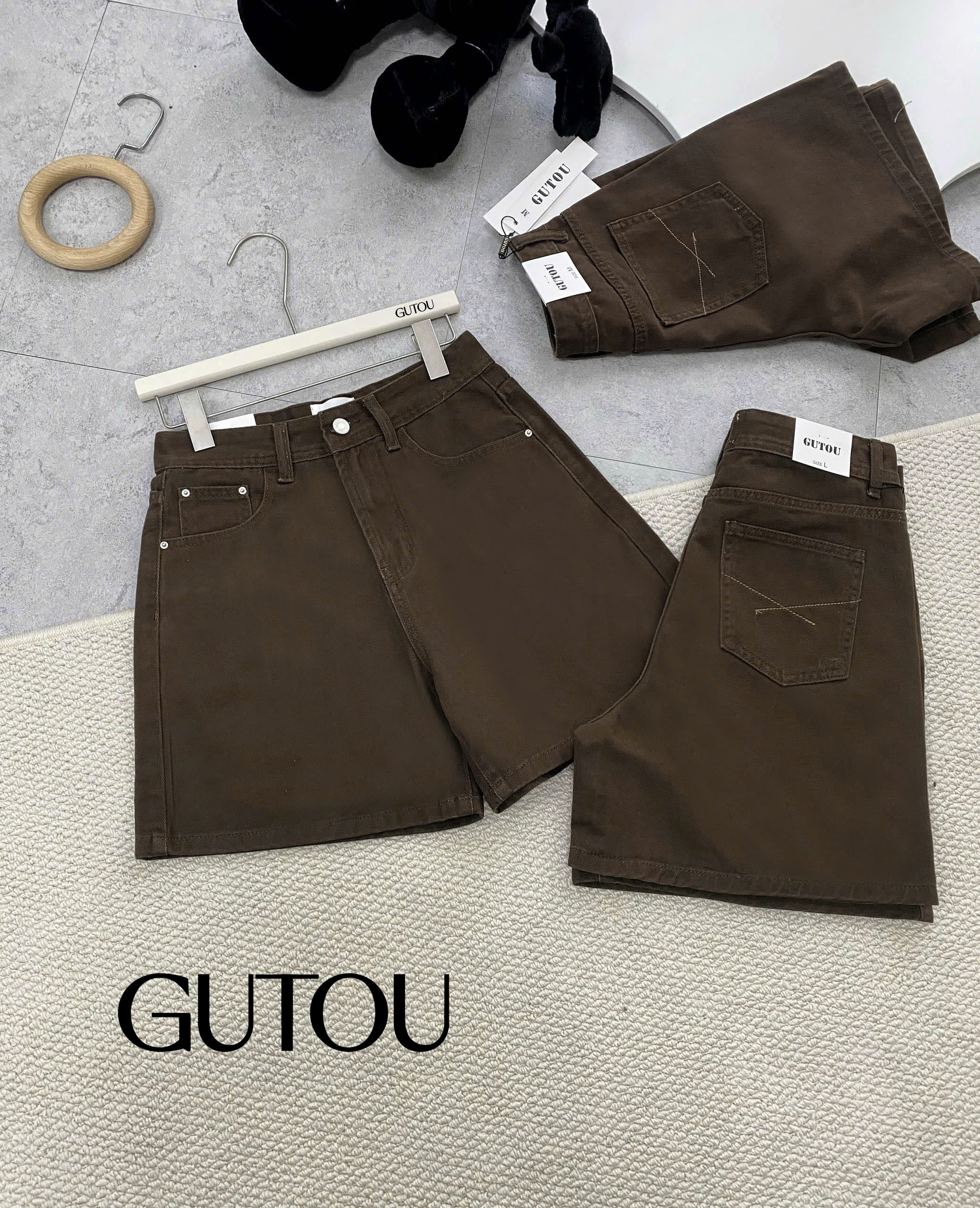 [ GUTOU ] Quần Jean Basic Fit Short_thumbnail_6