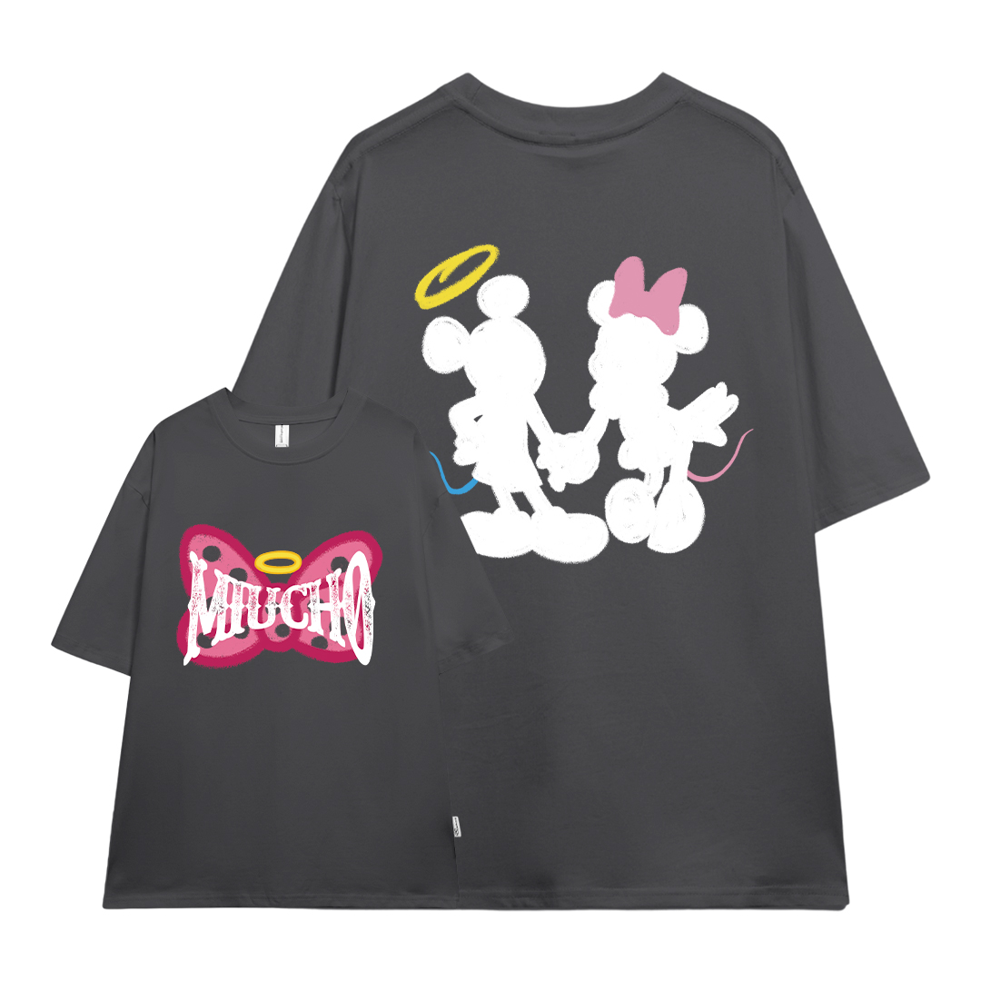 Áo thun cặp đôi couple nhà chuột from rộng ATD1339 Miucho vải cotton thoáng mát cổ tròn in mix_thumbnail_9