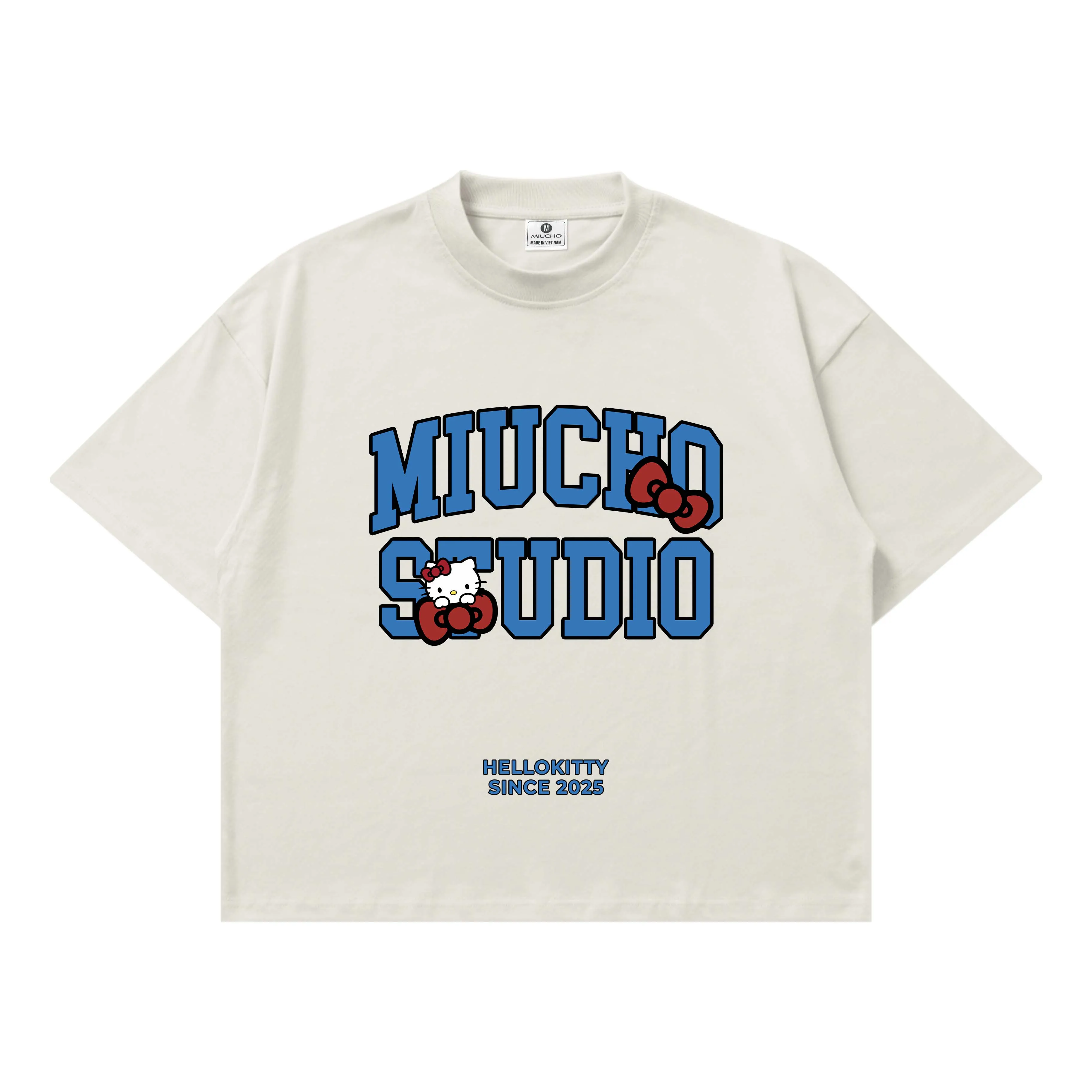 Áo thun boxy Miucho Studio chất vải thoáng mát mềm mại in chữ local brand hình Kitty nhiều màu 2803_thumbnail_12