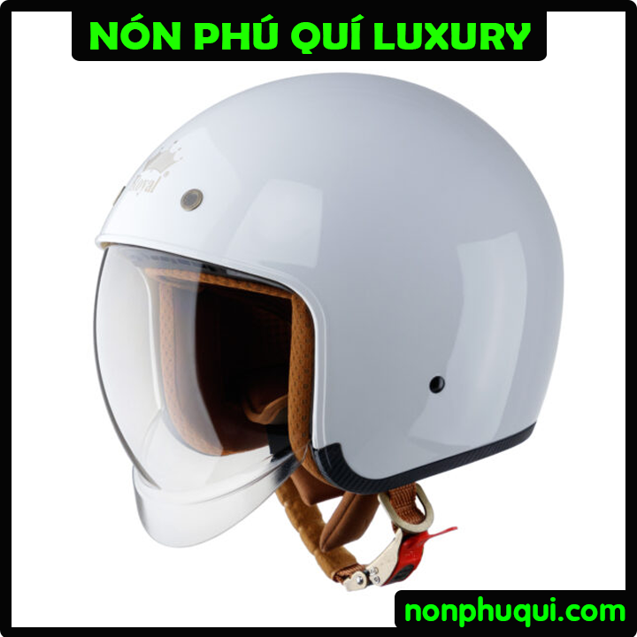 Nón Royal M139 Kính Âm Trắng Bóng