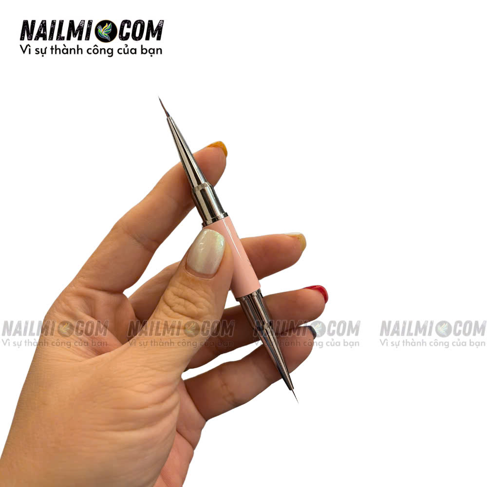 Cọ nét - cọ râu vẽ móng tay - 2 đầu 5mm&7mm - cán nhôm - Niao_thumbnail_1