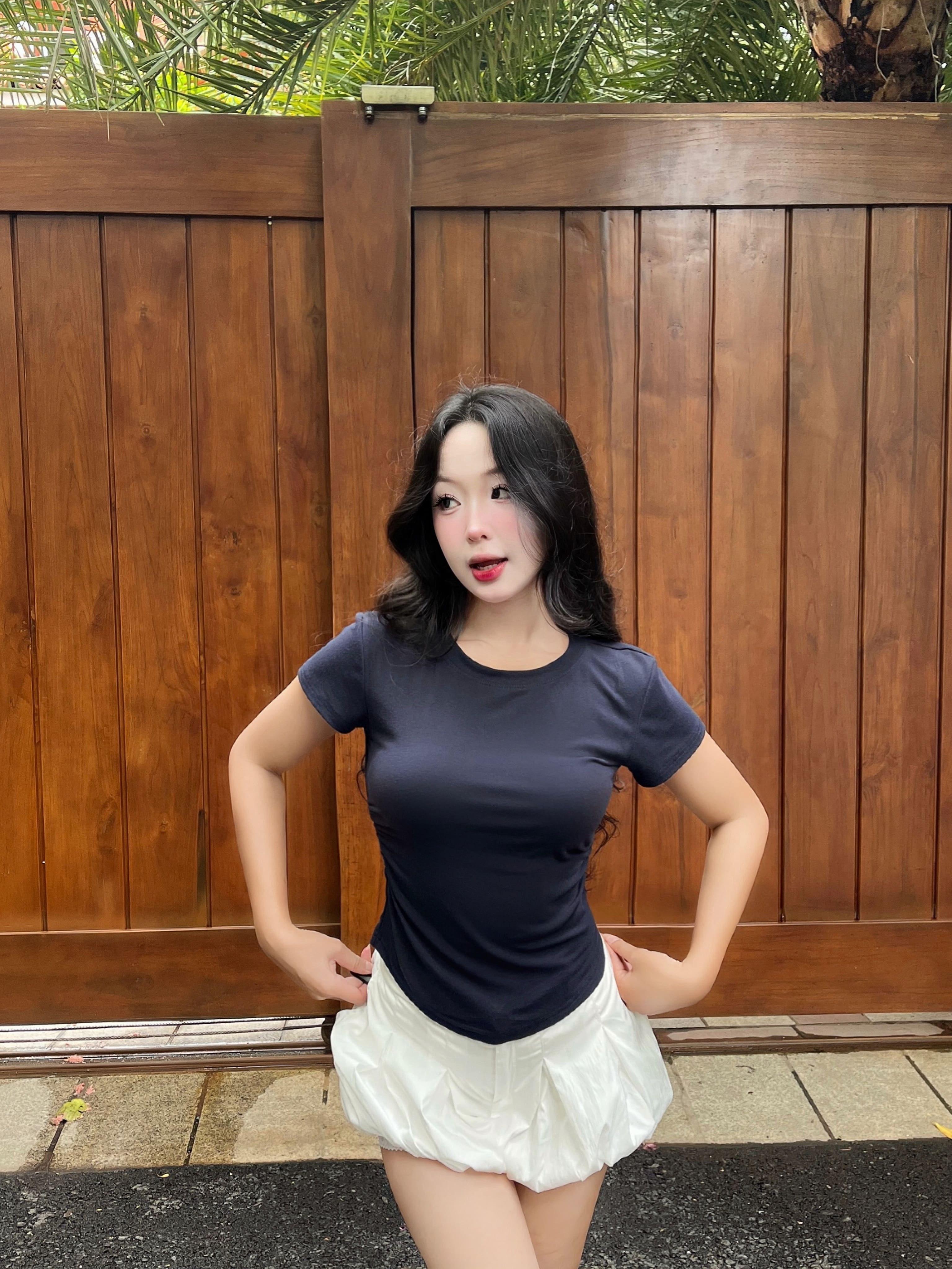 Áo thun nhún eo nữ AT00042 form regular Beezy che bụng, co giãn thoáng mát đủ màu_thumbnail_3