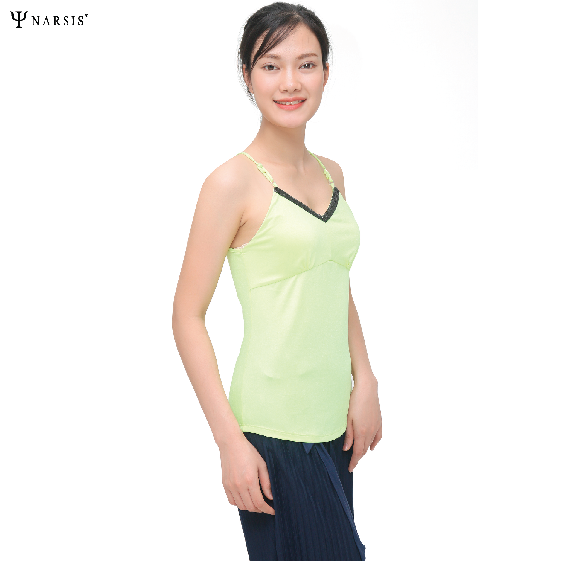 ÁO DÂY NỮ KIỂU - L7021 NARSIS CHẤT LIỆU THOÁNG MÁT, DỄ CHỊU, THOẢI MÁI CẢ NGÀY, DỄ VẬN ĐỘNG_thumbnail_1