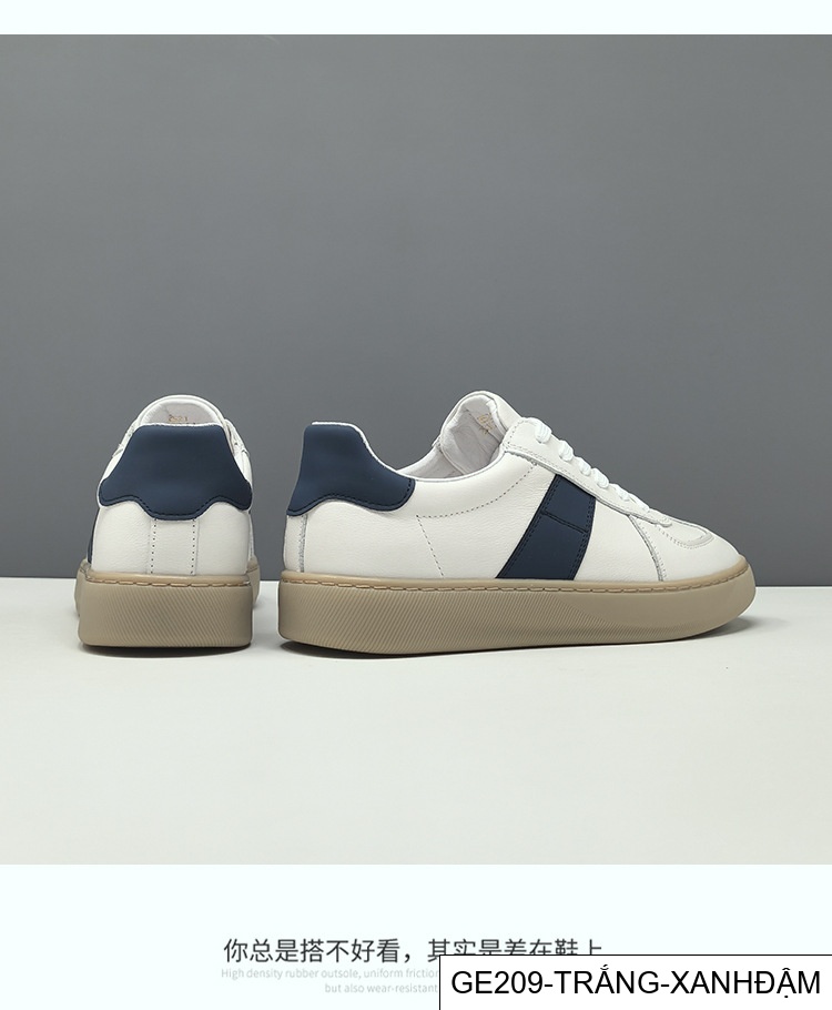 GE209 - Giày thường ngày màu khối da bò lớp một dành cho nam, giày hợp thời trang cao cấp đa năng, giày thể thao da thật Châu Âu, giày sang trọng nam dễ tiếp cận_thumbnail_3