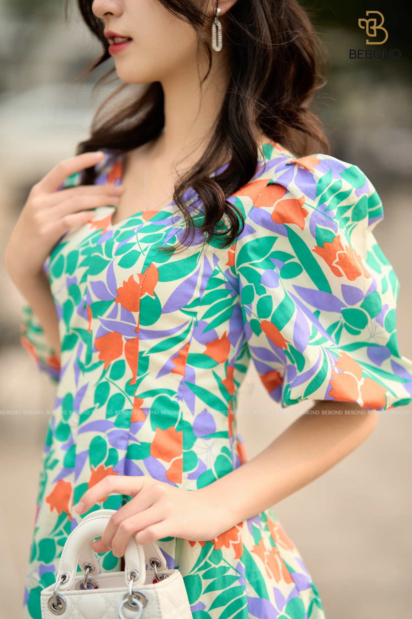 ĐẦM TAY BỒNG HOA XANH- DELIA DRESS_thumbnail_2