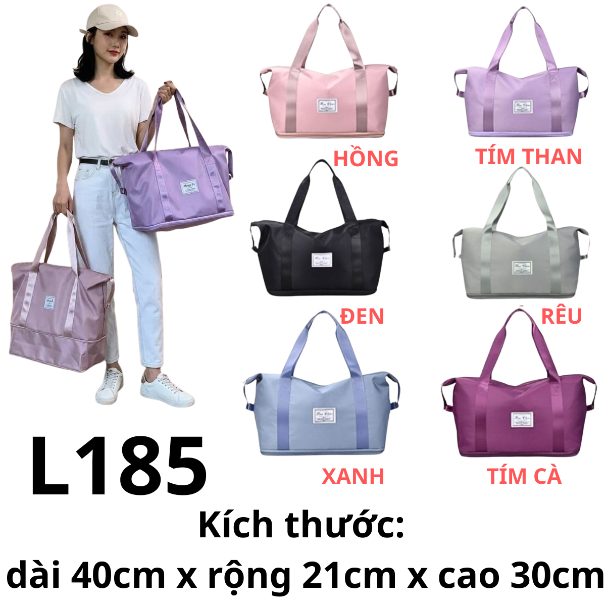 L185- Túi du lịch nâng size