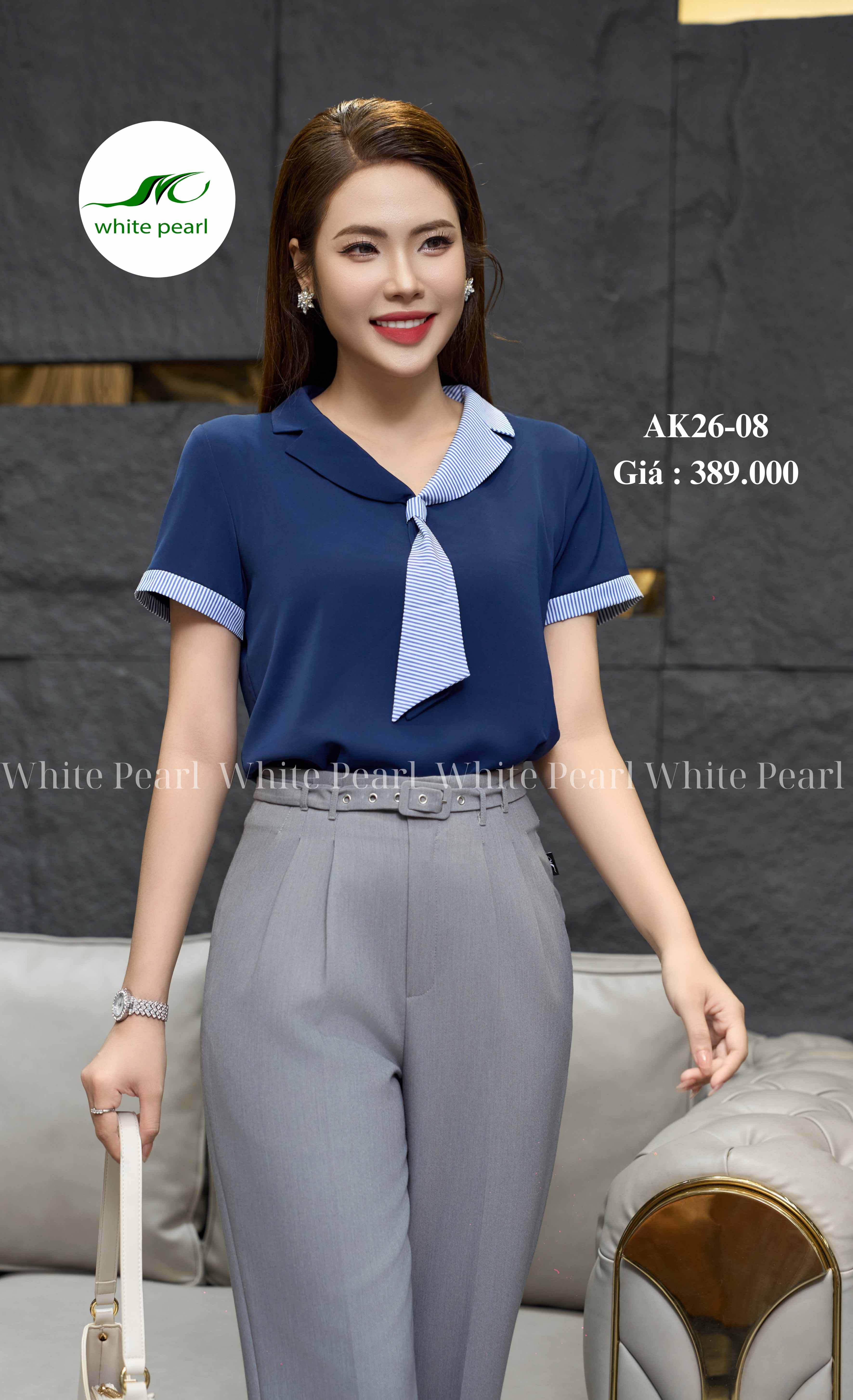 Quần baggy suông thụng cạp liền thời trang công sở nữ White Pearl_thumbnail_1