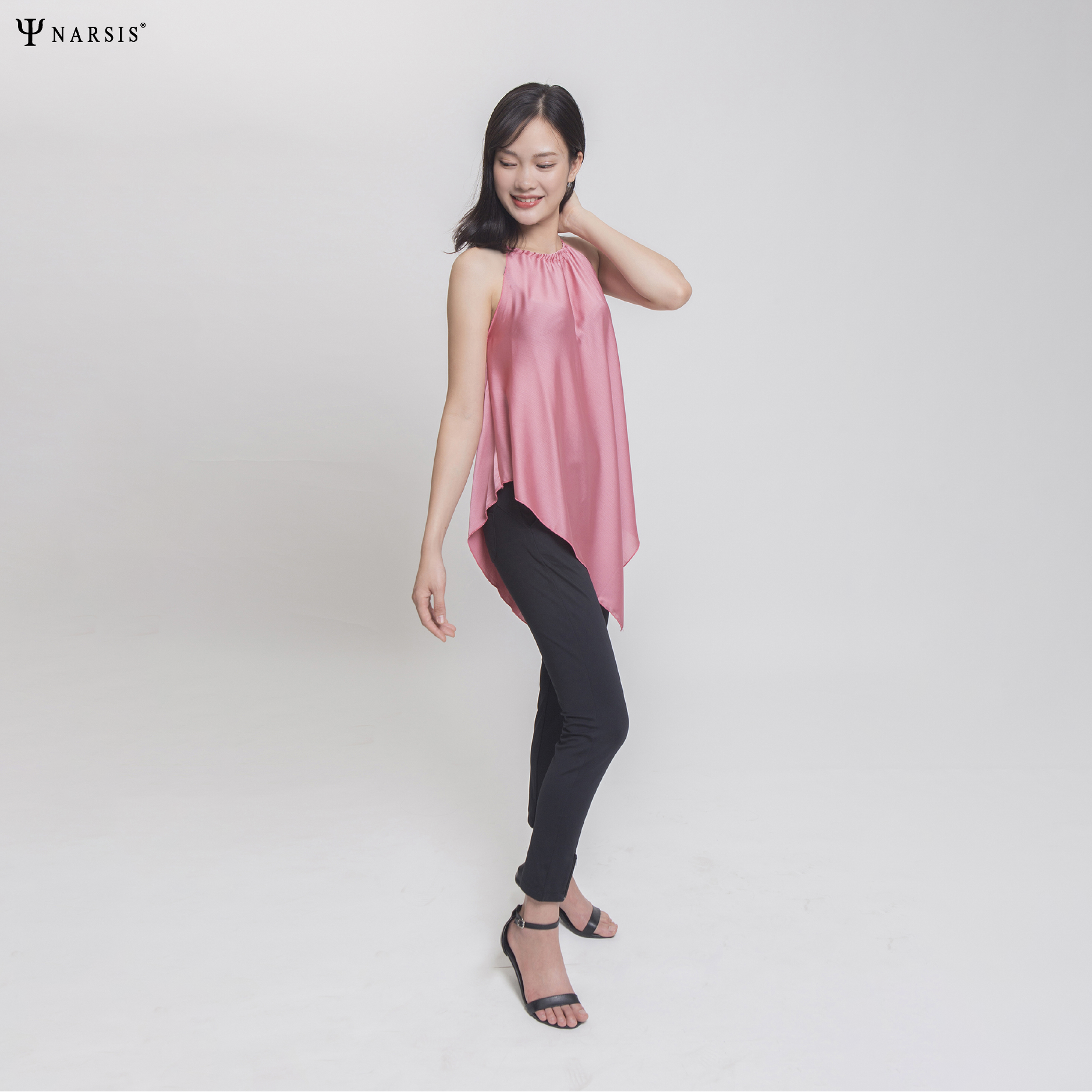 ÁO YẾM NỮ SATIN GÂN L9023 NARSIS CHẤT LIỆU THOÁNG MÁT, DỄ CHỊU, THOẢI MÁI CẢ NGÀY, DỄ VẬN ĐỘNG_thumbnail_2