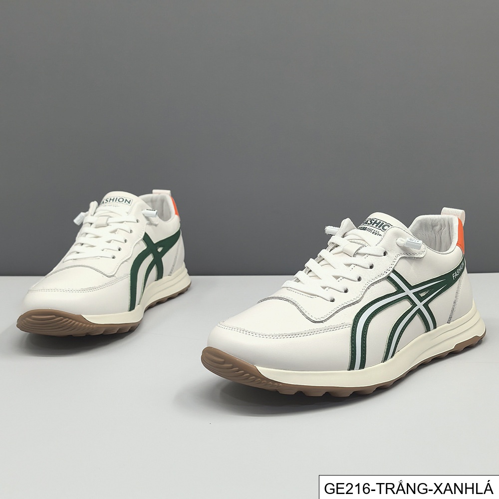 GE216 - Giày thể thao màu trắng da bò lớp đầu cho nam, giày hợp thời trang nam, giày thường ngày sang trọng nhẹ nhàng cao cấp dễ phối đồ thích hợp châu Âu da thật_thumbnail_22