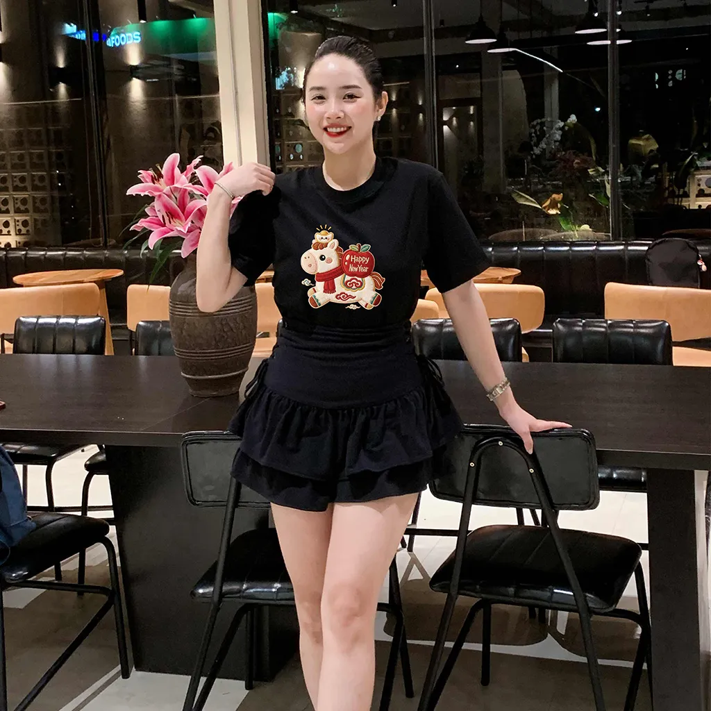 Áo thun Tết Bính Ngọ form vừa Miucho Chic vải cotton thoáng mát nhiều màu 3017_thumbnail_5